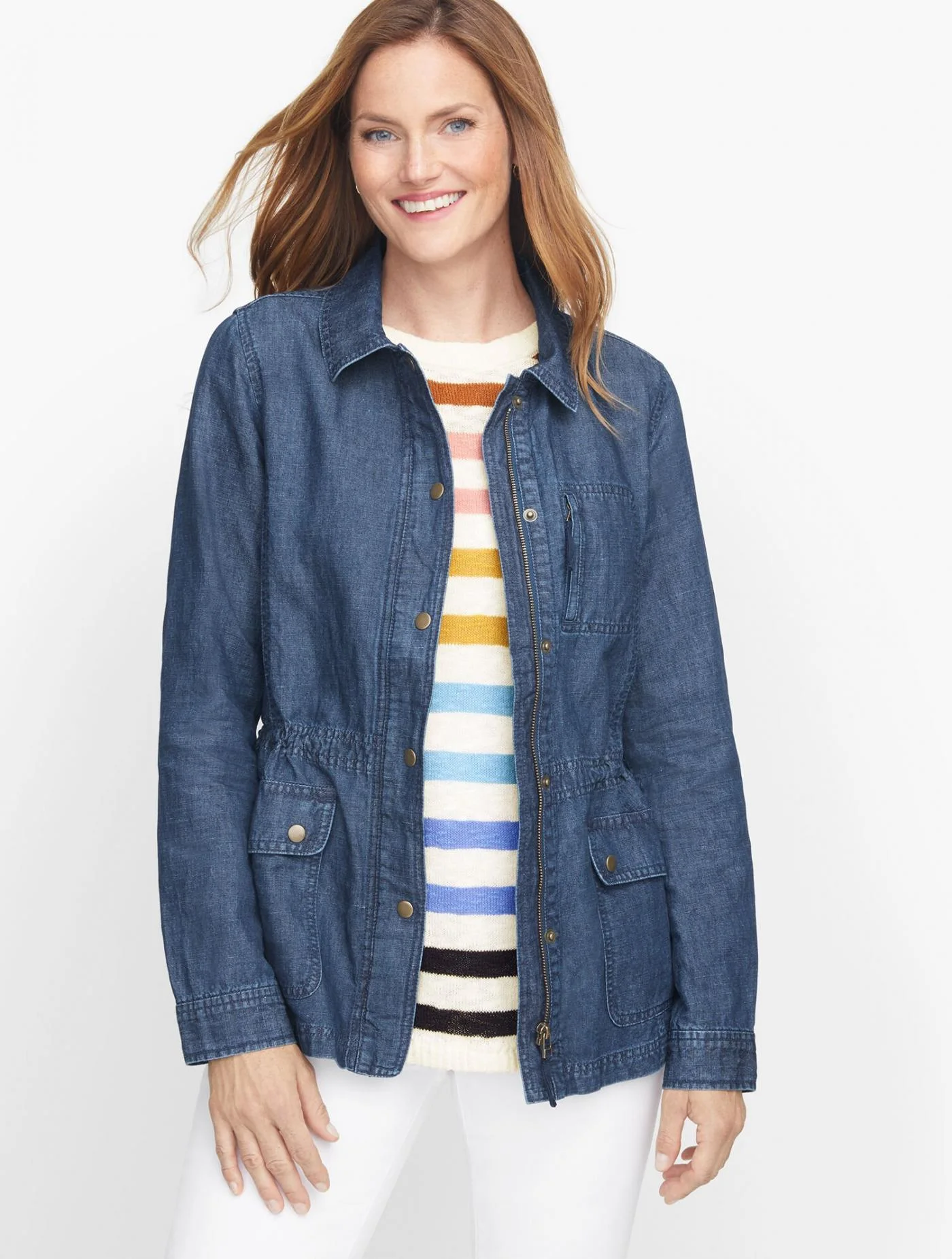 Jackets and Outerwear | Safari Jacket &#8211; Denim INDIGO &#8211; Talbots Womens