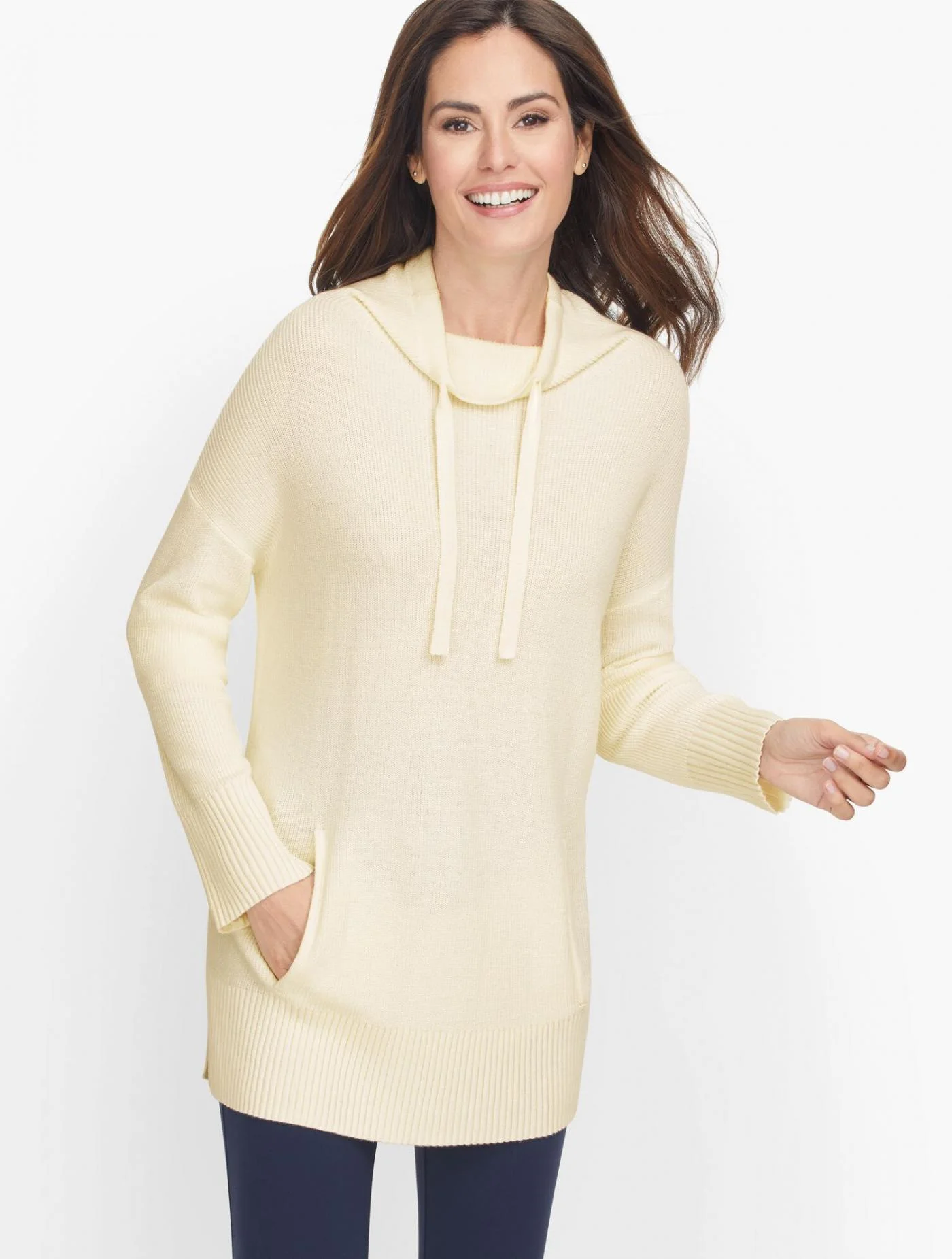 Sweaters | Shaker Stitch Funnel Neck Sweater IVORY &#8211; Talbots Womens