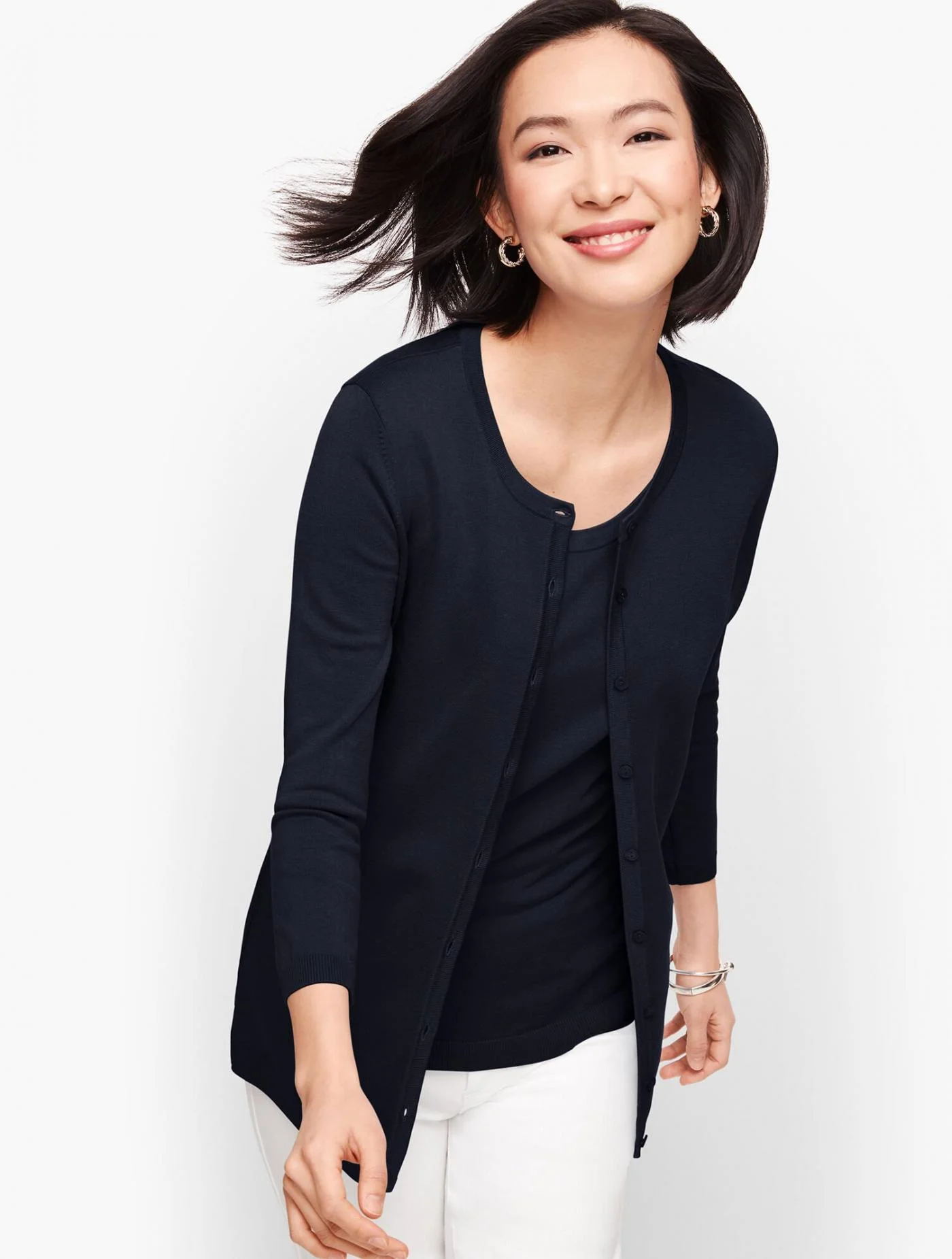 Sweaters | Charming Cardigan INDIGO &#8211; Talbots Womens