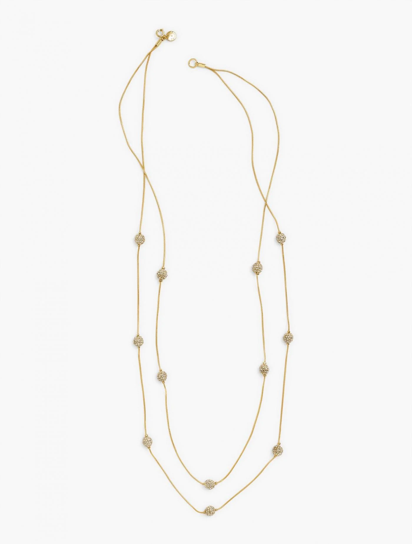 Jewelry | Pav&eacute; Double Strand Necklace CRYSTAL/GOLD &#8211; Talbots Womens