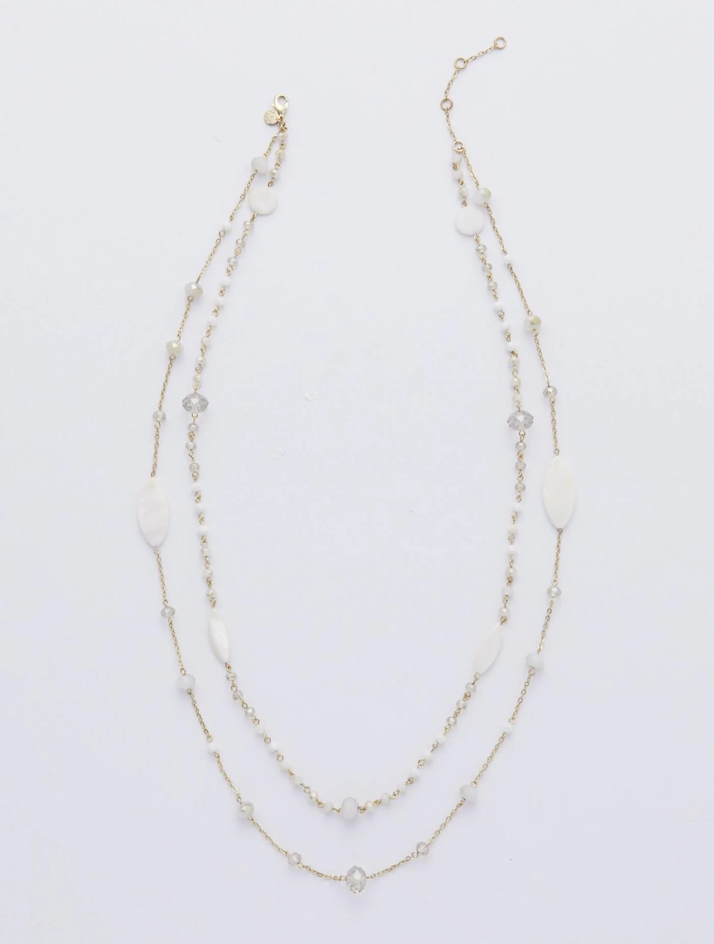 Jewelry | Mother-Of-Pearl Disc Layering Necklace IVORY/PEARL/GOLD &#8211; Talbots Womens