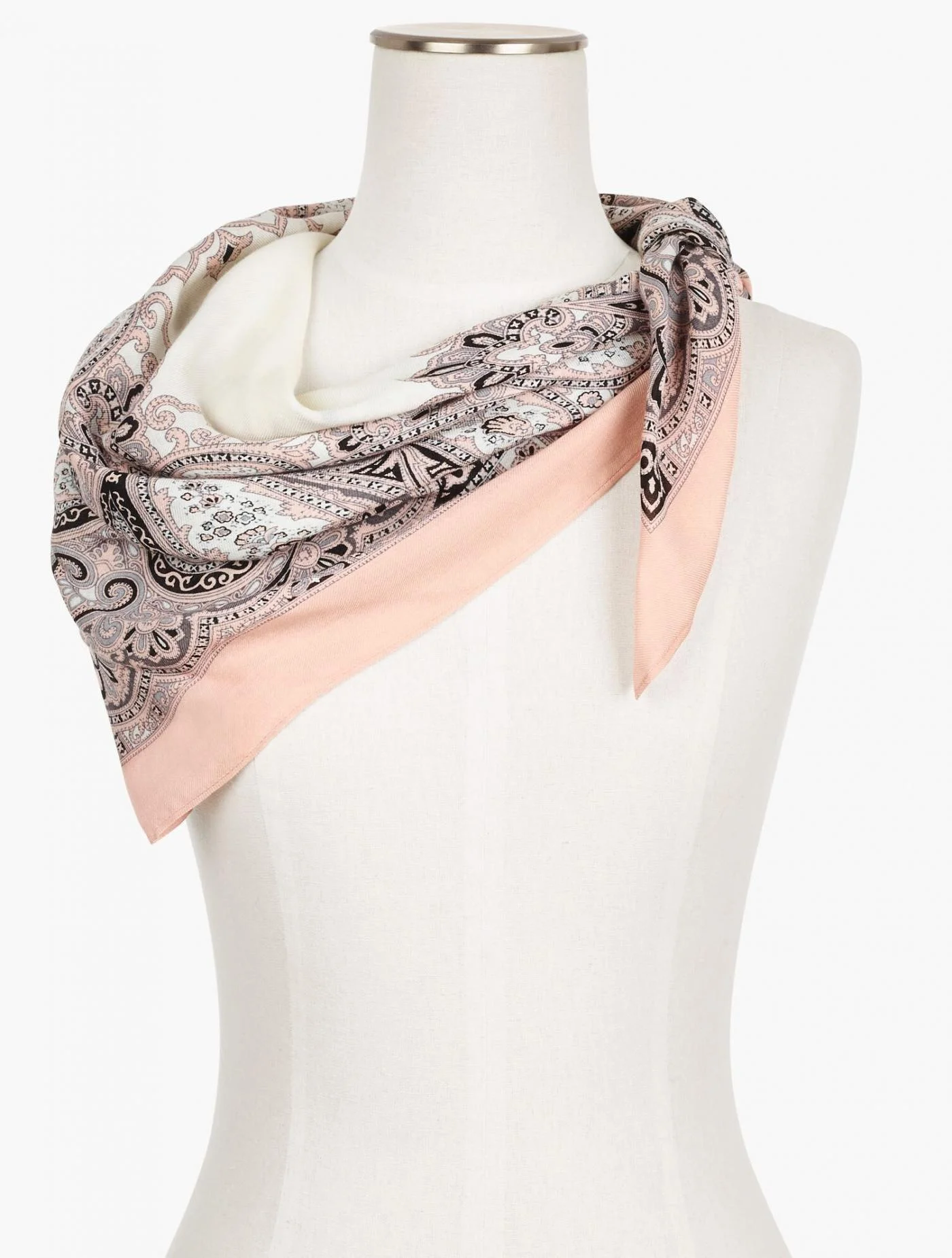 Scarves | Gorgeous Paisley Square Scarf CHAMPAGNE ROSE MULTI &#8211; Talbots Womens