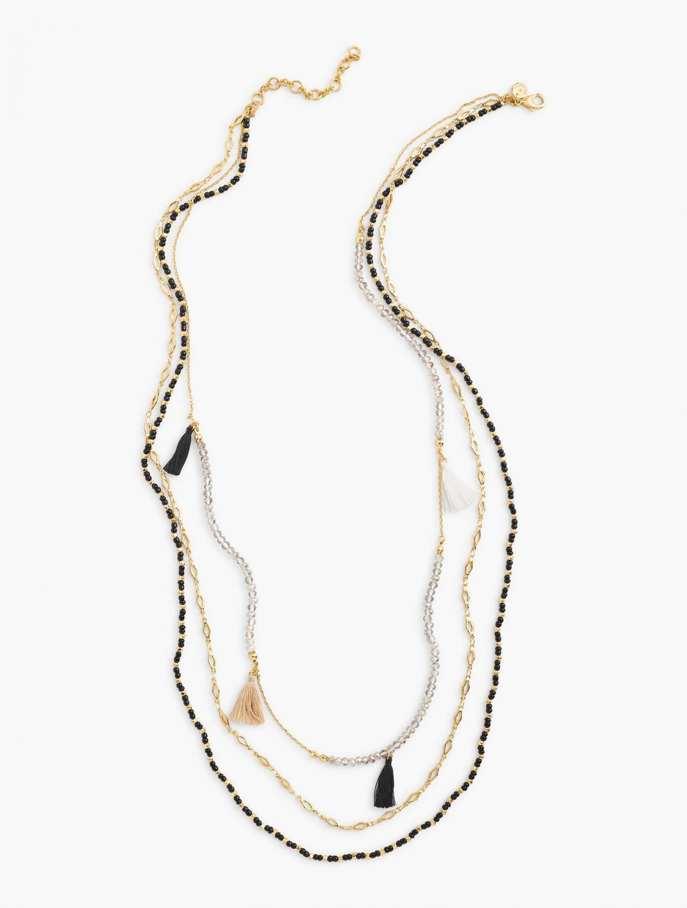 Jewelry | Triple Strand Beaded Necklace BLACK MULTI &#8211; Talbots Womens