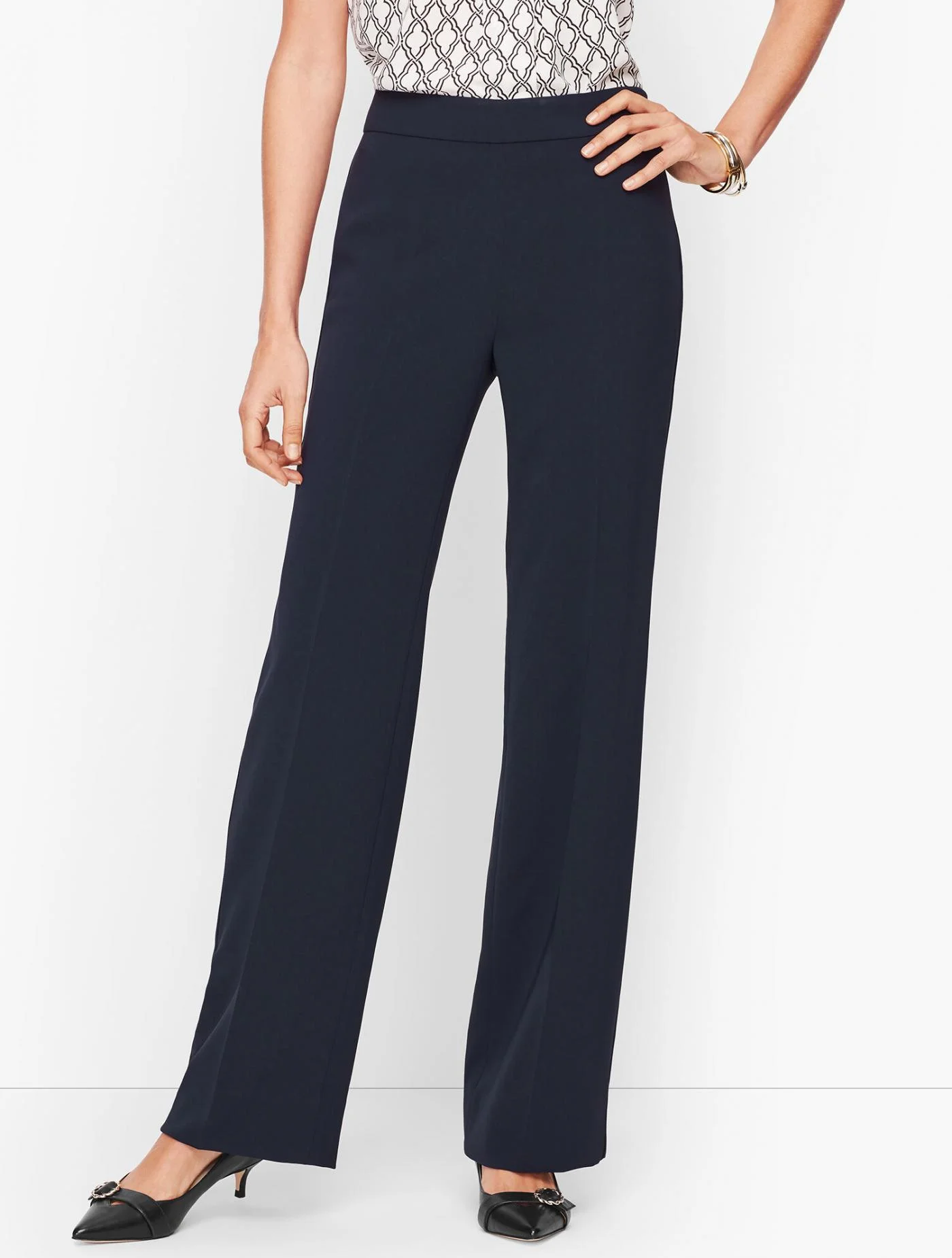 Pants | Easy Travel Wide-Leg Pants INDIGO BLUE &#8211; Talbots Womens