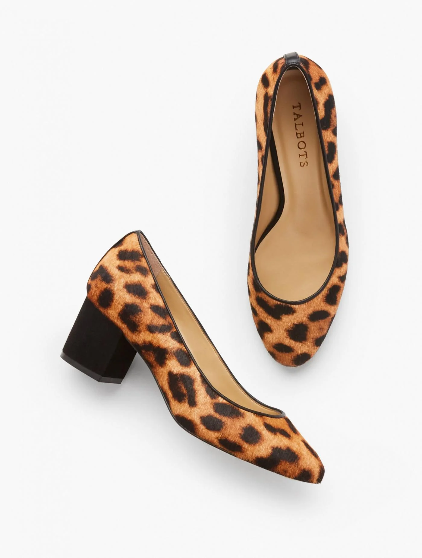 Heels | Isa Suede Block Heel Pumps &#8211; Calf Hair CLASSIC LEOPARD &#8211; Talbots Womens