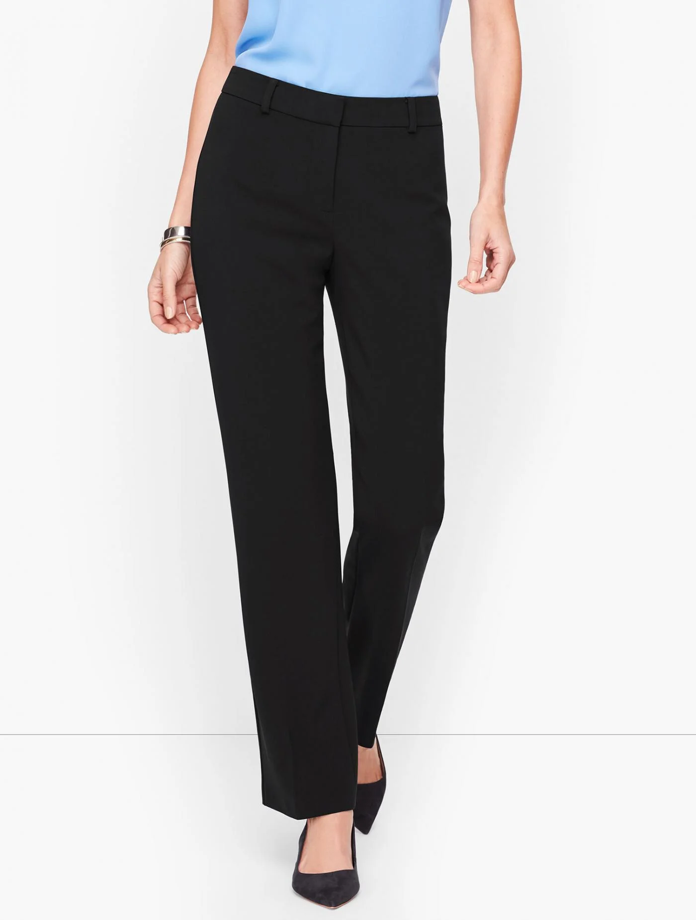 Pants | Easy Travel Straight-Leg Pants BLACK &#8211; Talbots Womens