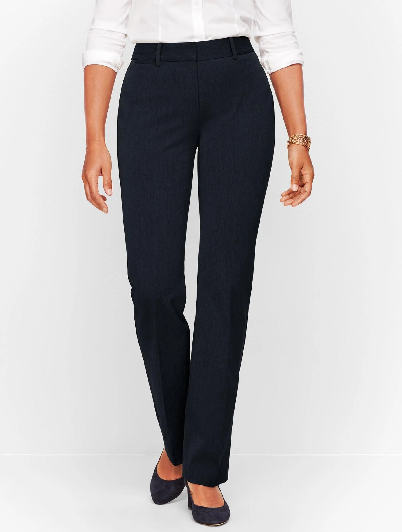 Pants | Refined Bi-Stretch Barely Boot Pants &#8211; Curvy Fit NAVY &#8211; Talbots Womens