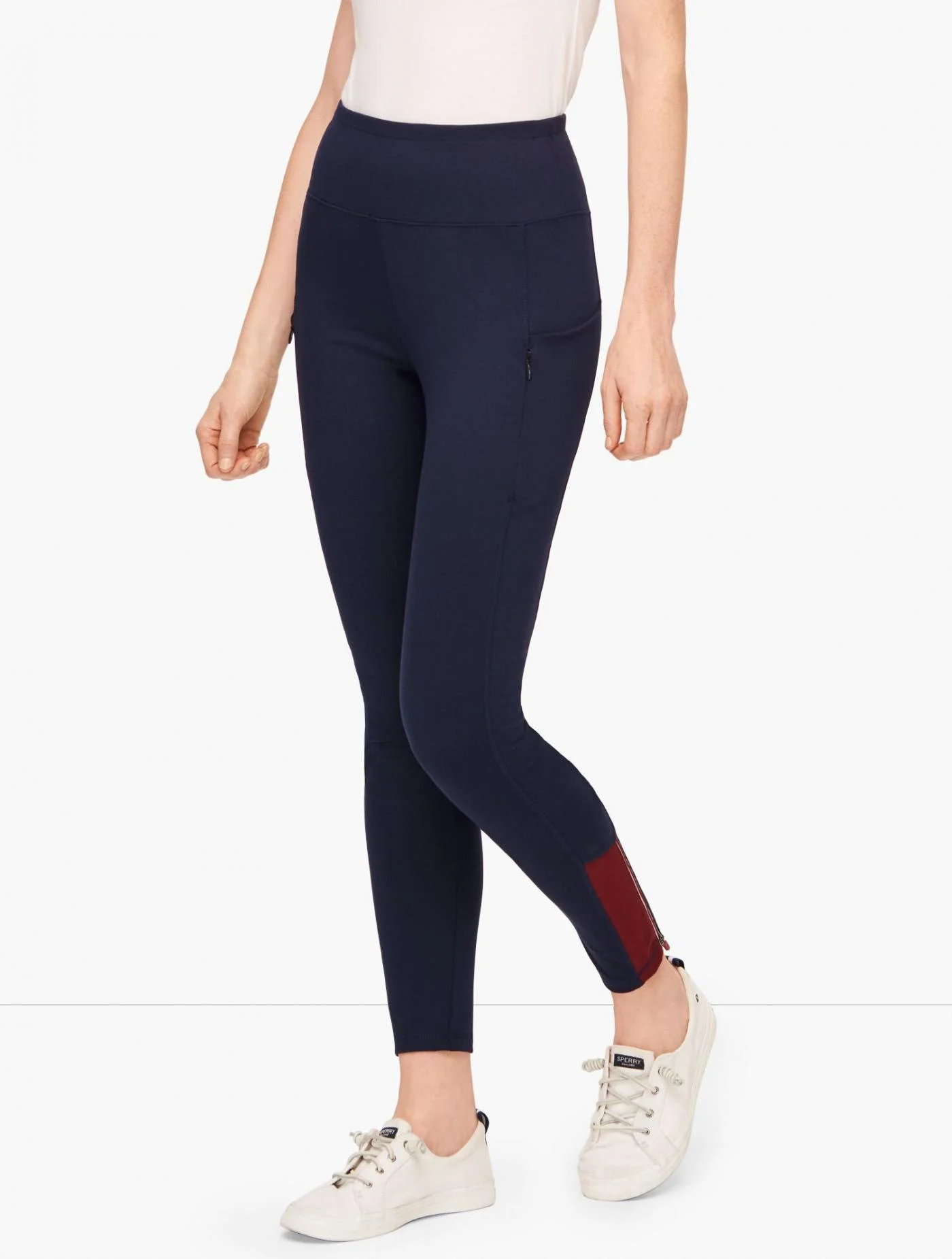 Pants | On the Move Colorblock Leggings INDIGO MULTI &#8211; Talbots Womens