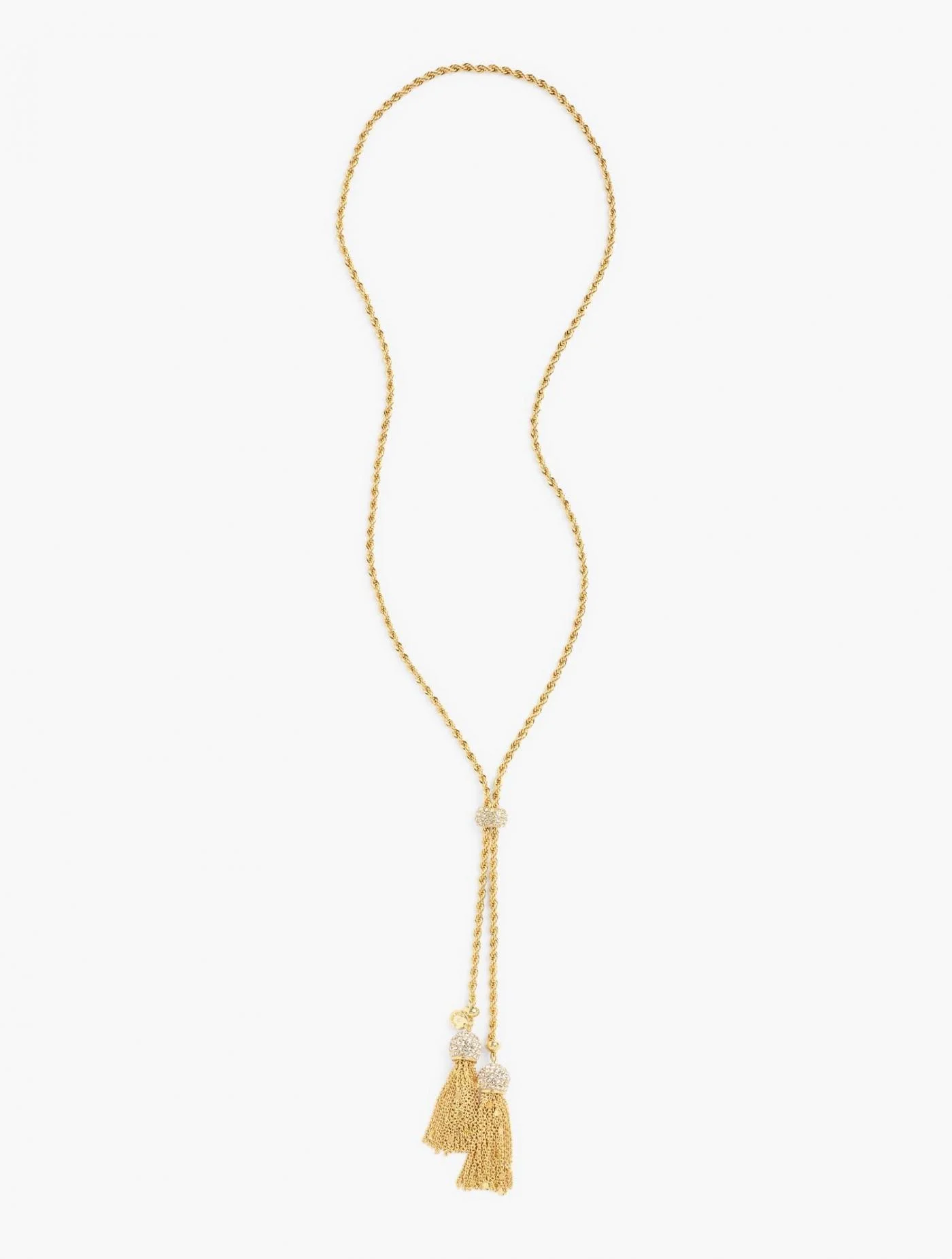 Jewelry | Tassel Chain Link Necklace CRYSTAL/GOLD &#8211; Talbots Womens