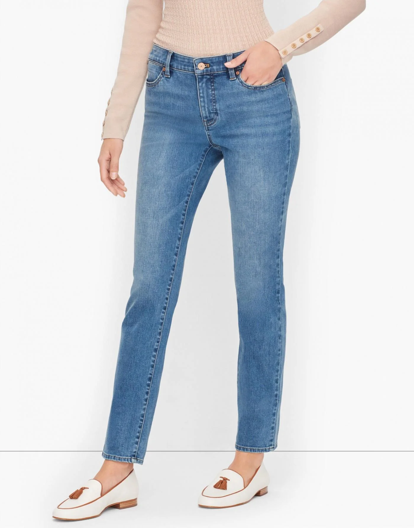 Jeans | Slim Ankle Jeans &#8211; Wake Wash &#8211; Curvy Fit WAKE WASH &#8211; Talbots Womens