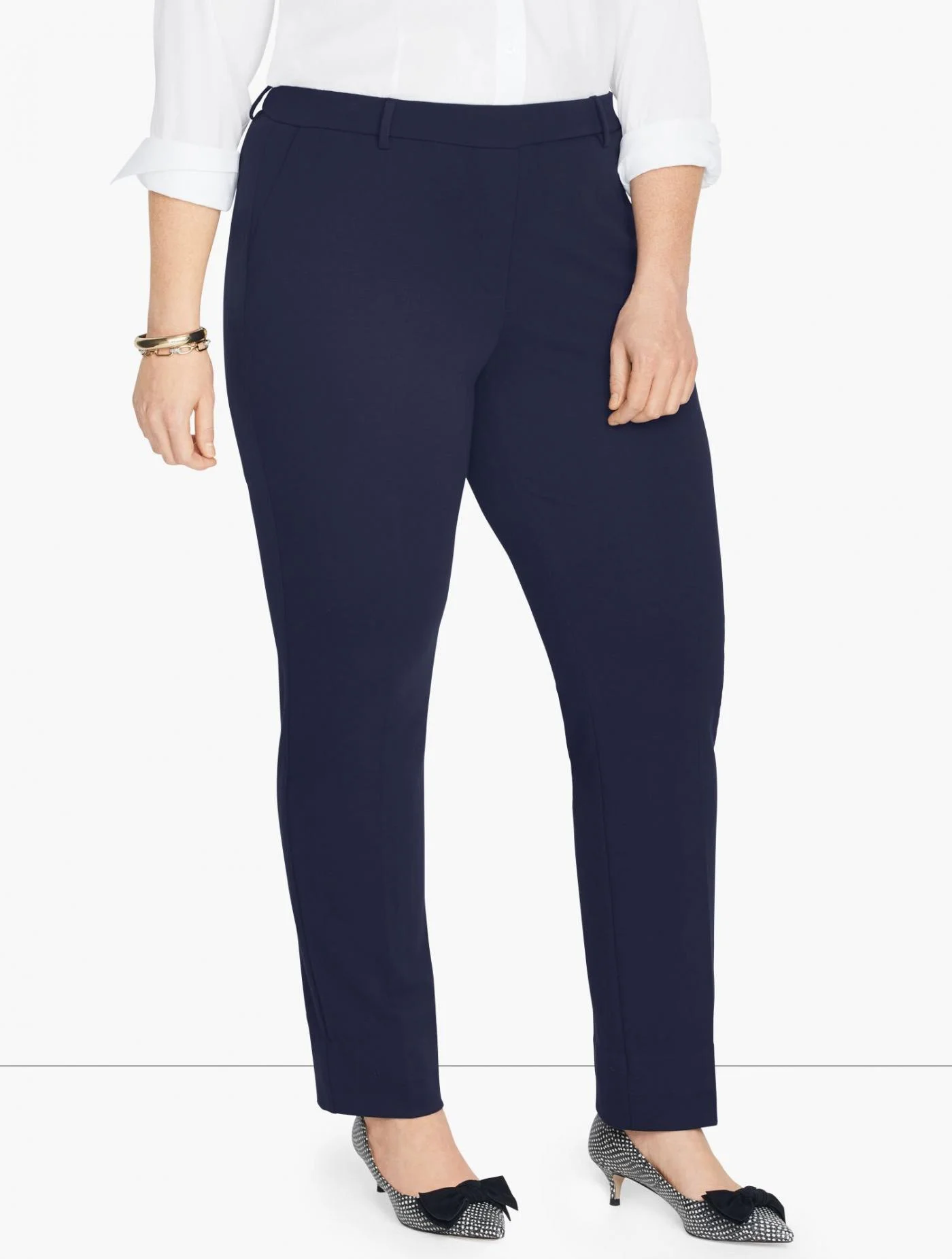 Pants | Plus Size Exclusive Refined Ponte Ankle Pants INDIGO BLUE &#8211; Talbots Womens