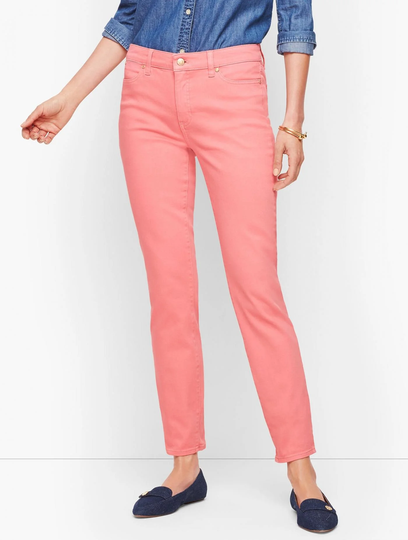 Jeans | Slim Ankle Jeans &#8211; Garment Dyed Dusty Peach DUSTY PEACH &#8211; Talbots Womens