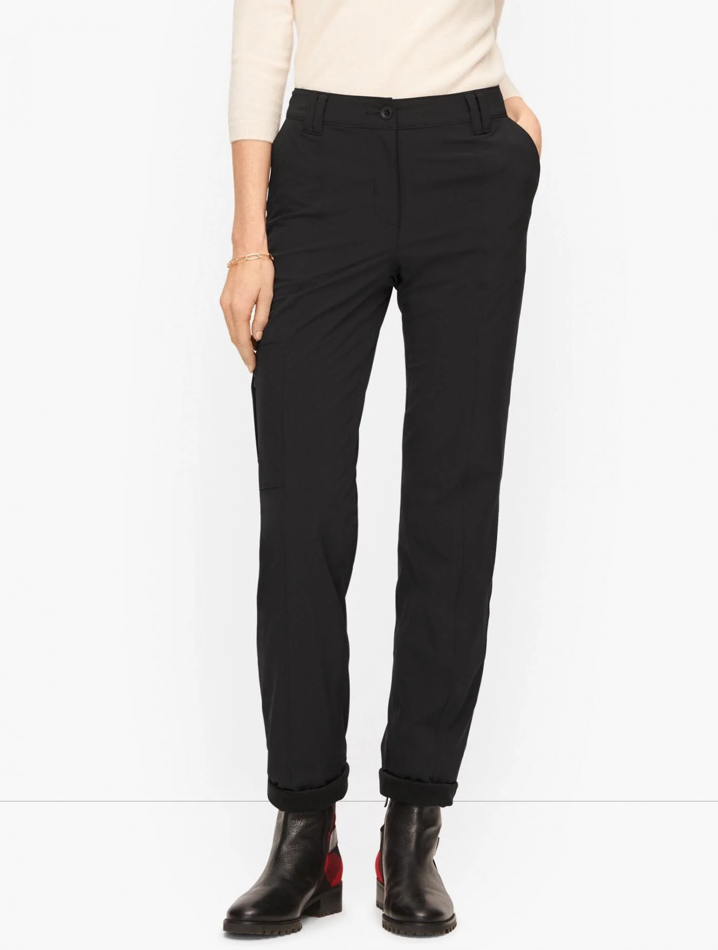 Pants | Fleece Lined Pants &#8211; Solid BLACK &#8211; Talbots Womens