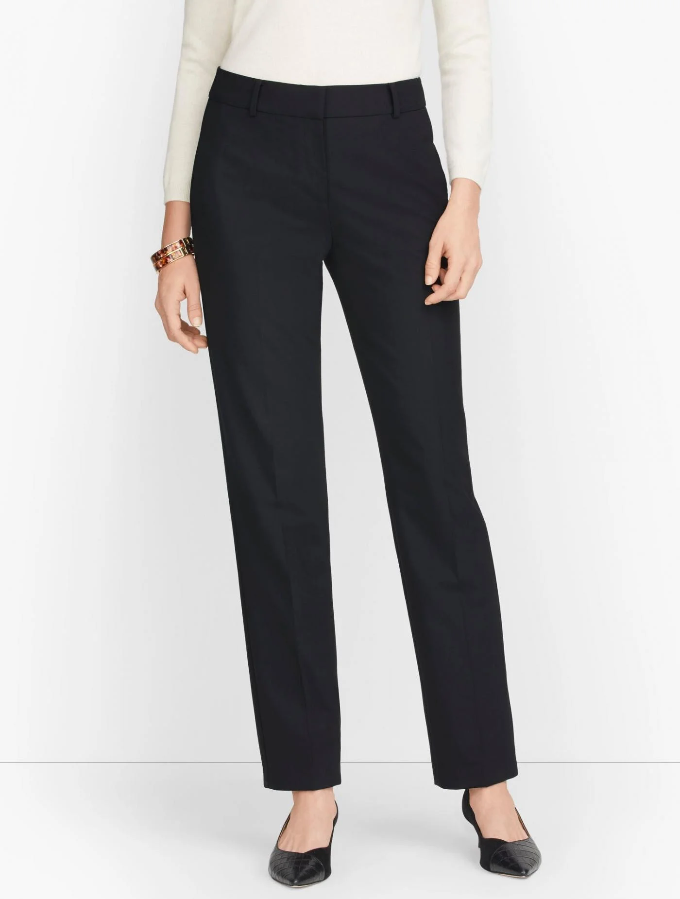 Pants | Luxe Wool Straight Leg Pants &#8211; Black BLACK &#8211; Talbots Womens