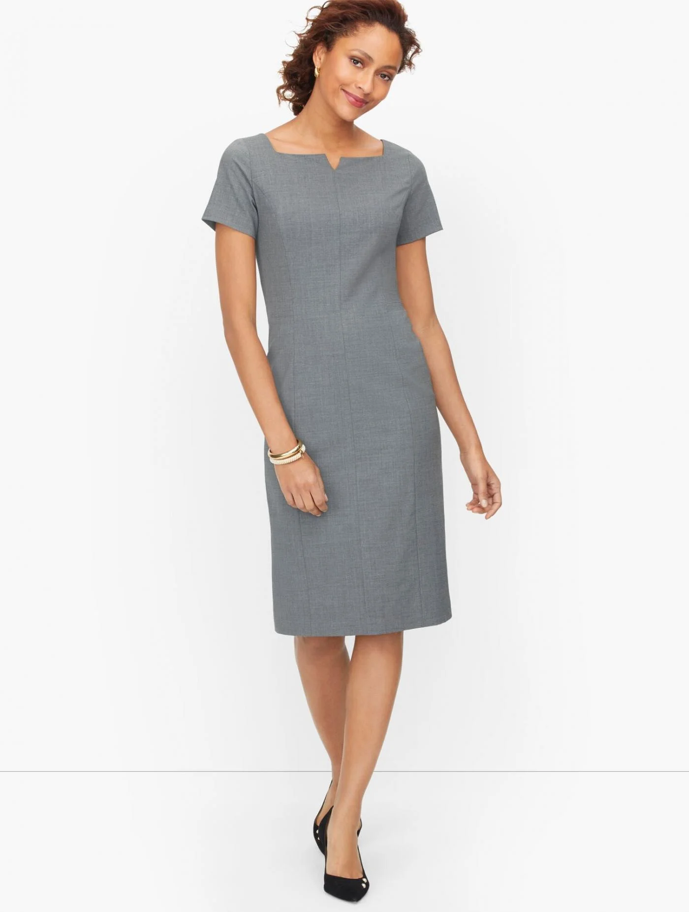 Dresses | Luxe Wool Sheath Dress &#8211; Grey M&eacute;lange GREY MELANGE &#8211; Talbots Womens