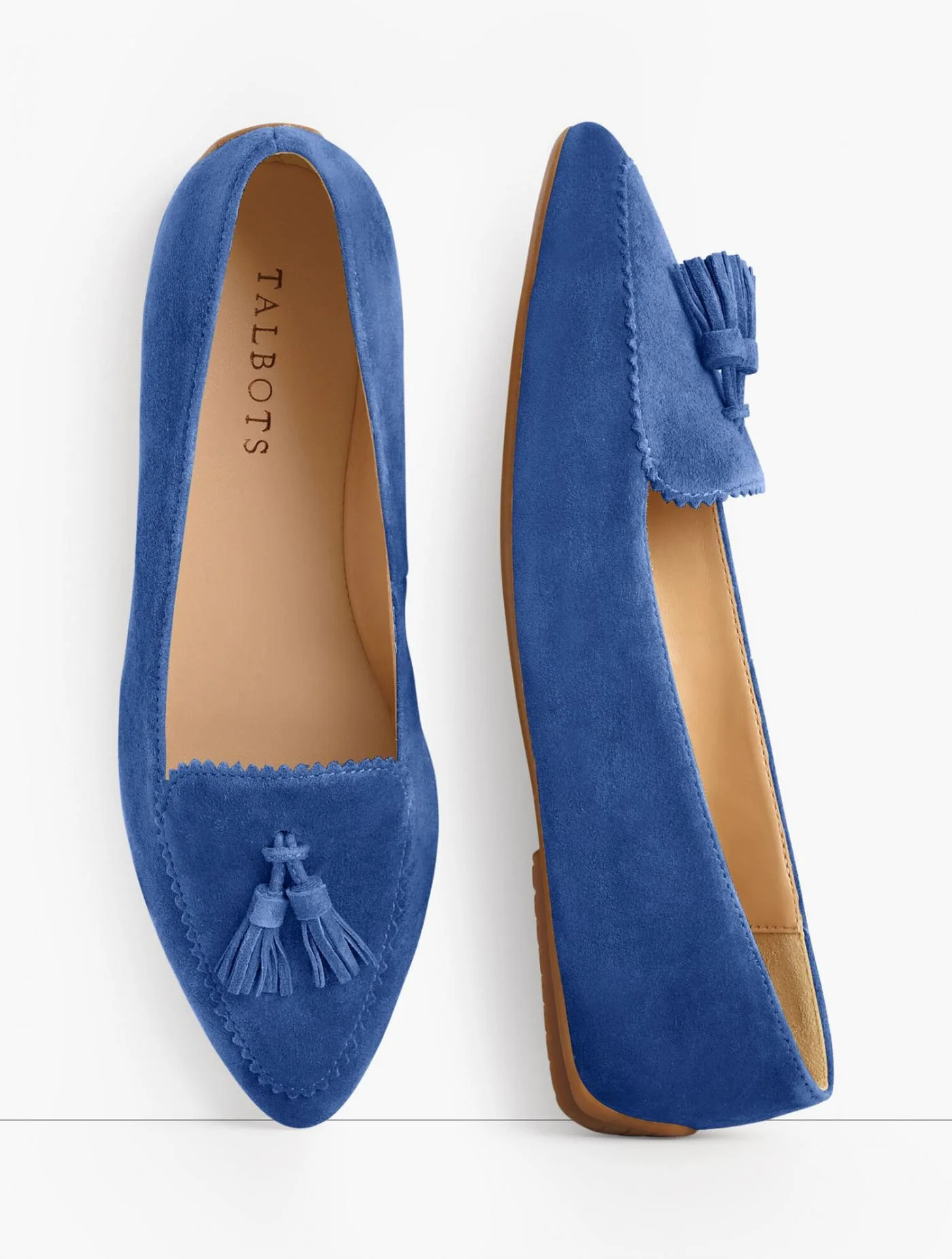 Flats | Francesca Driving Moccasins &#8211; Suede BRETON BLUE &#8211; Talbots Womens