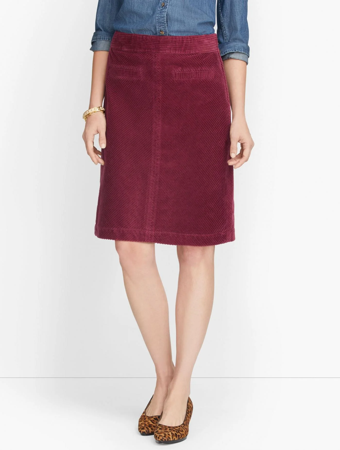 Skirts | Wide Wale Corduroy Skirt SHIRAZ &#8211; Talbots Womens