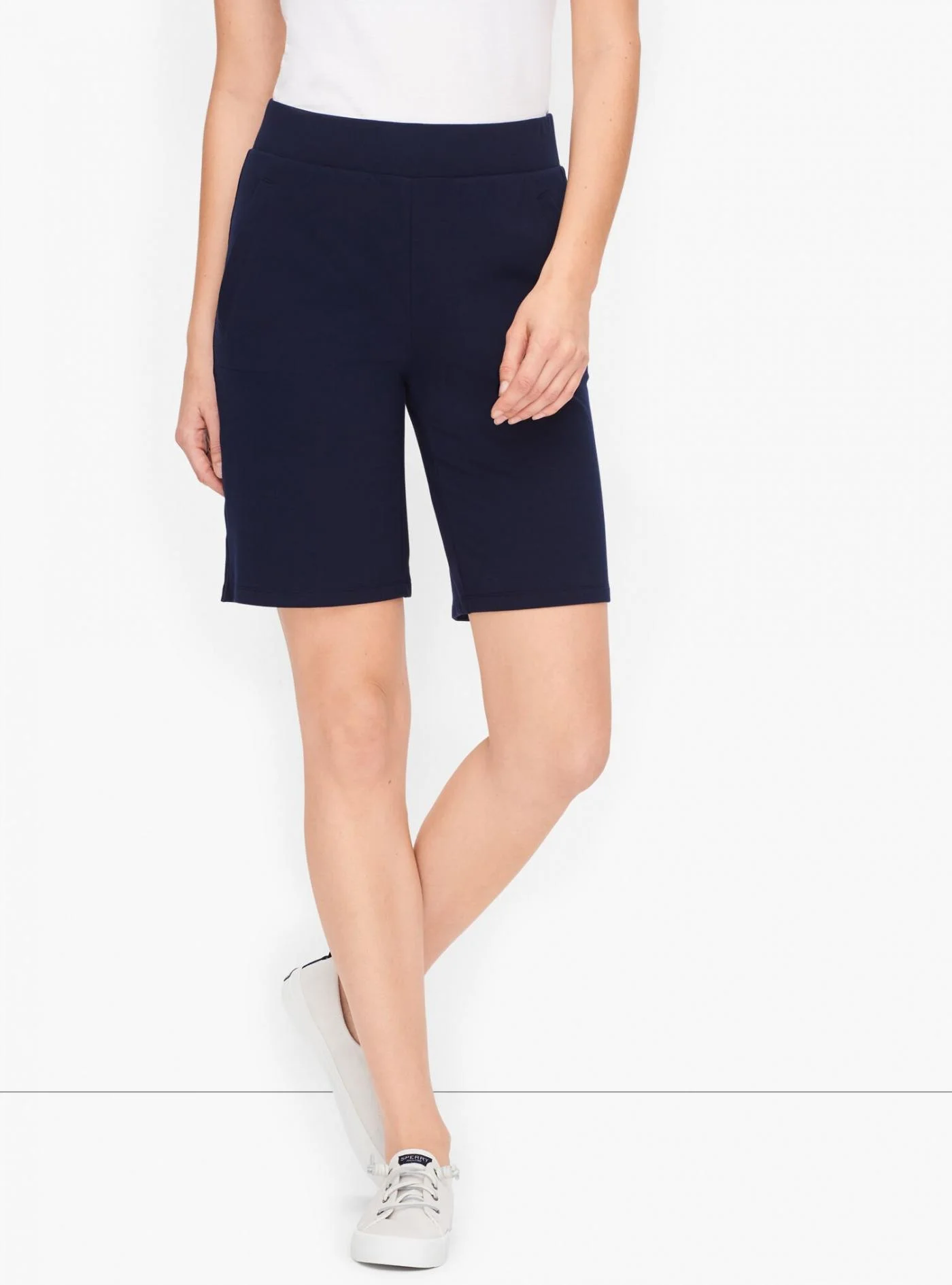 Shorts | Pima Terry Shorts INDIGO BLUE &#8211; Talbots Womens