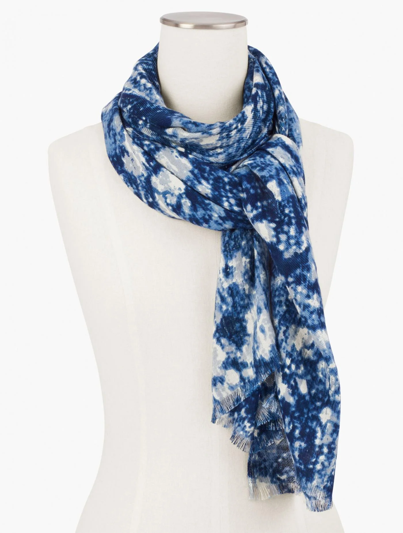 Scarves | Soft Floral Oblong Scarf INDIA INK MULTI &#8211; Talbots Womens