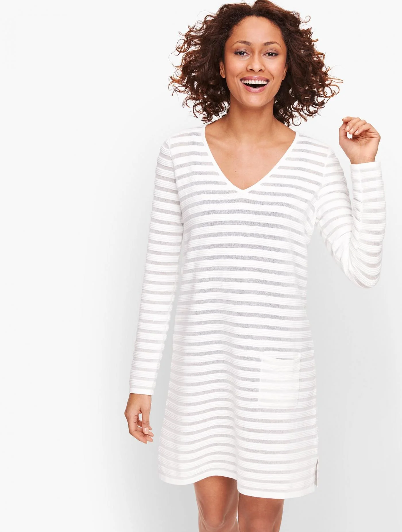 Swimwear | V-Neck Cover Up &#8211; Solid WHITE &#8211; Talbots Womens