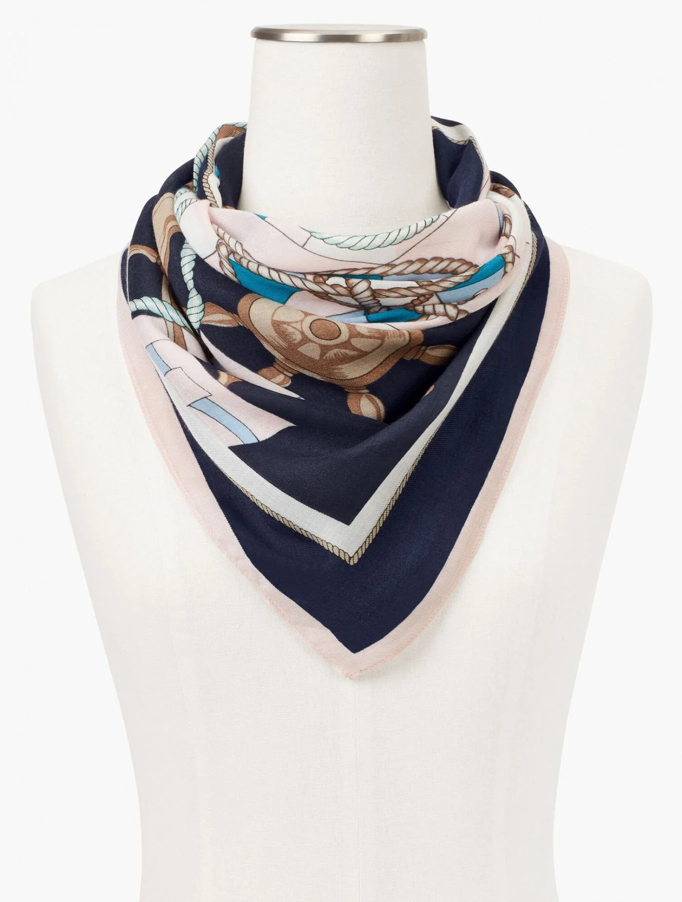 Scarves | Square Starboard Port Scarf INDIGO BLUE MULTI &#8211; Talbots Womens