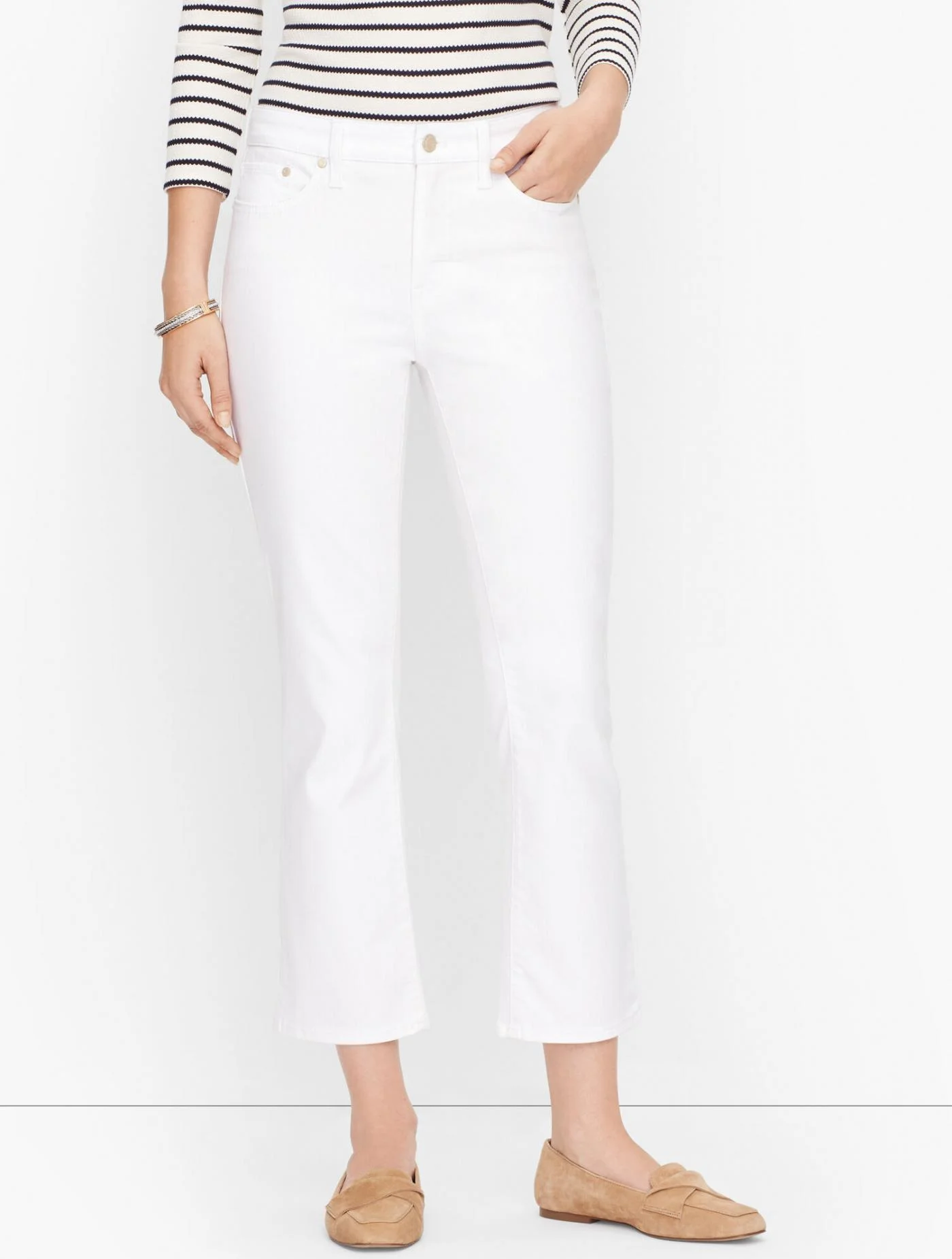 Jeans | Crop Flare Jeans &#8211; White TALBOTS WHITE &#8211; Talbots Womens