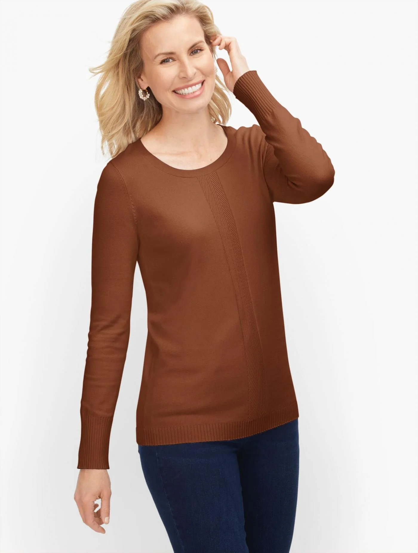 Sweaters | Scoop Neck Sweater TORTOISESHELL &#8211; Talbots Womens