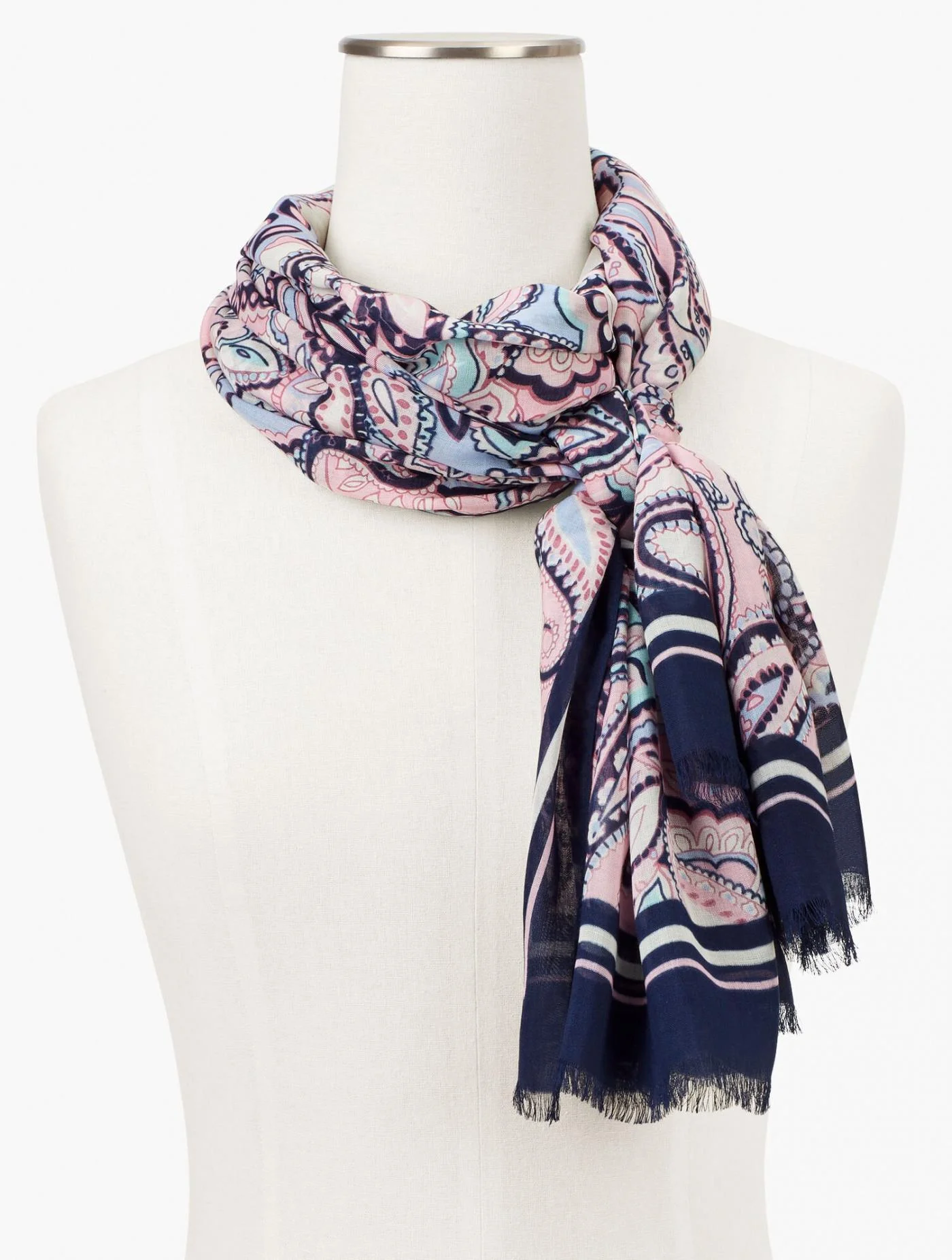 Scarves | Paisley Potpourri Oblong Scarf ORCHID PETAL MULTI &#8211; Talbots Womens