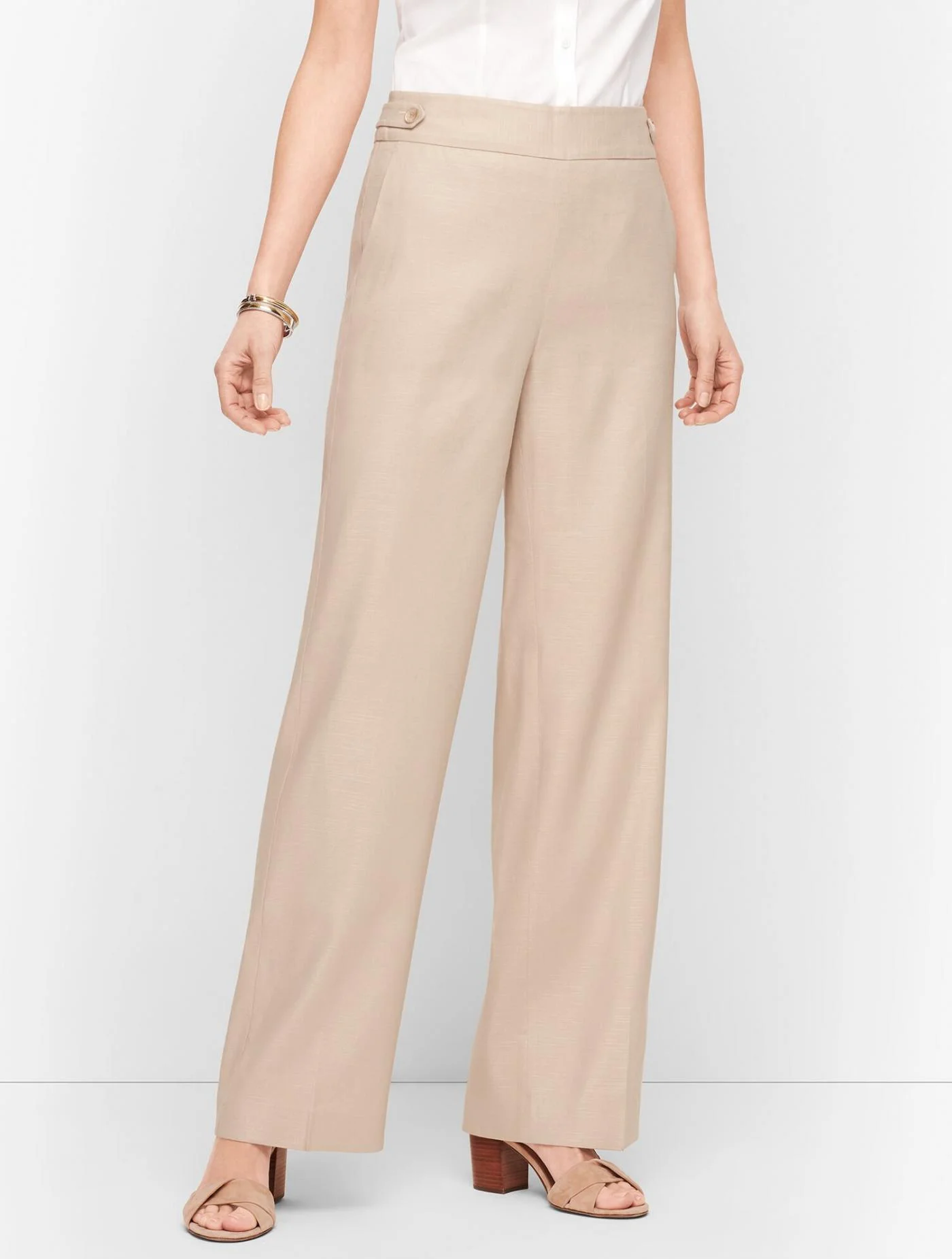 Pants | Palazzo Pants STRAW &#8211; Talbots Womens