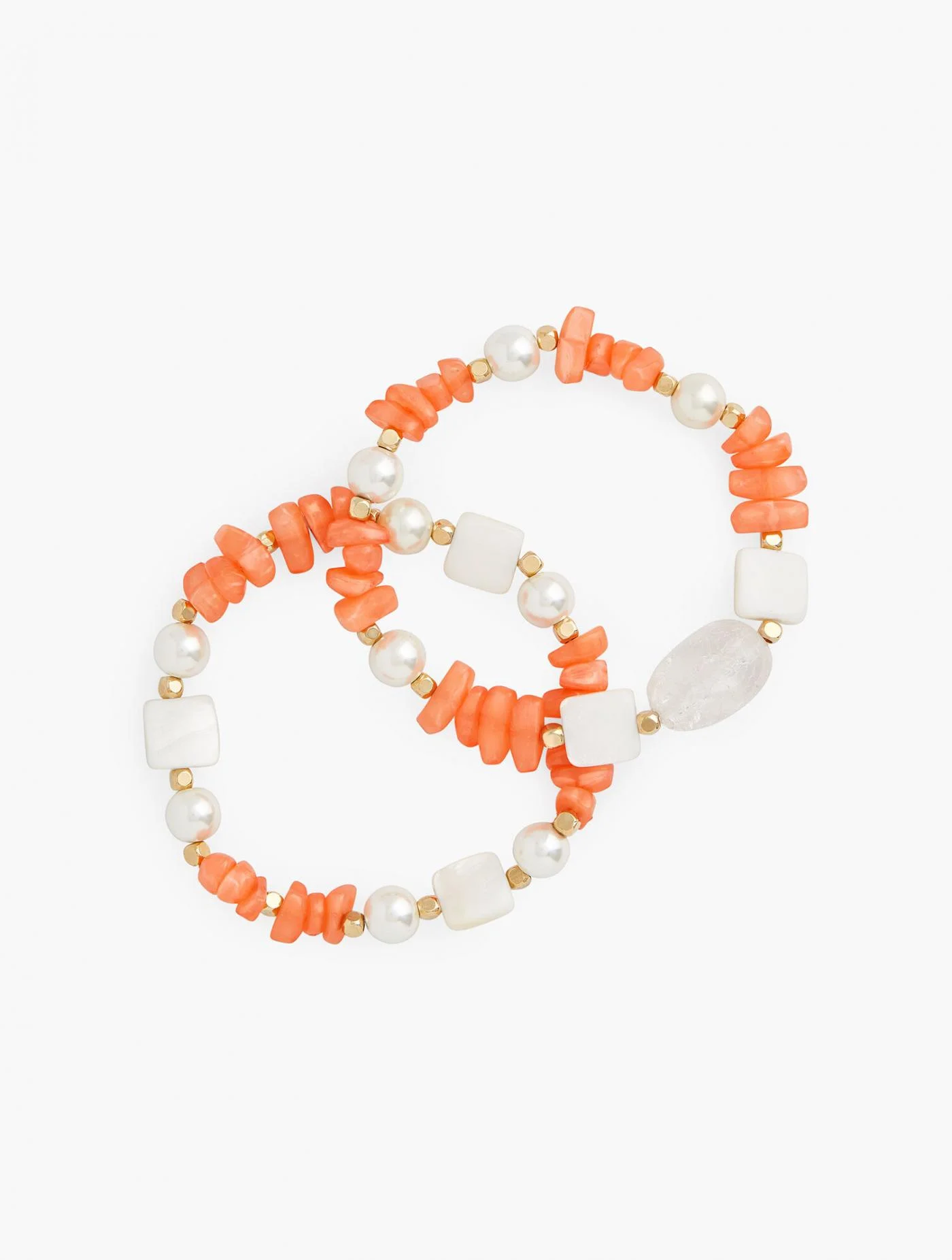 Jewelry | Beach Beads Stretch Bracelet CORAL BUFF MULTI &#8211; Talbots Womens