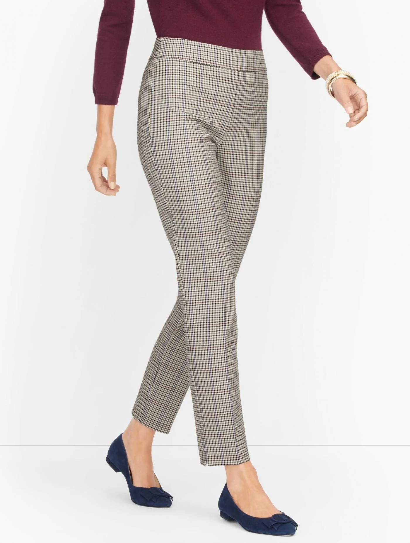 Pants | Talbots Chatham Ankle Pants &#8211; Turning Plaid IVORY MULTI &#8211; Talbots Womens