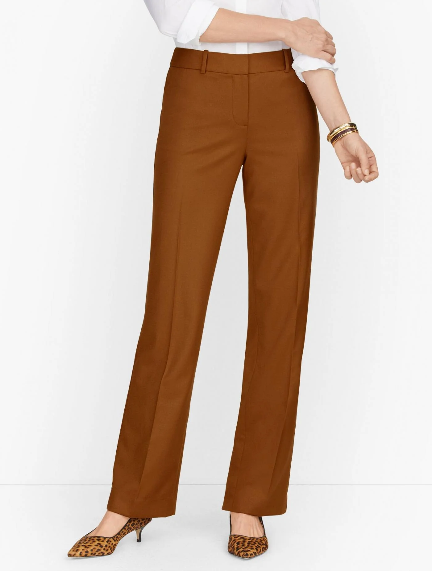 Pants | Luxe Italian Flannel Windsor Pants TORTOISESHELL &#8211; Talbots Womens