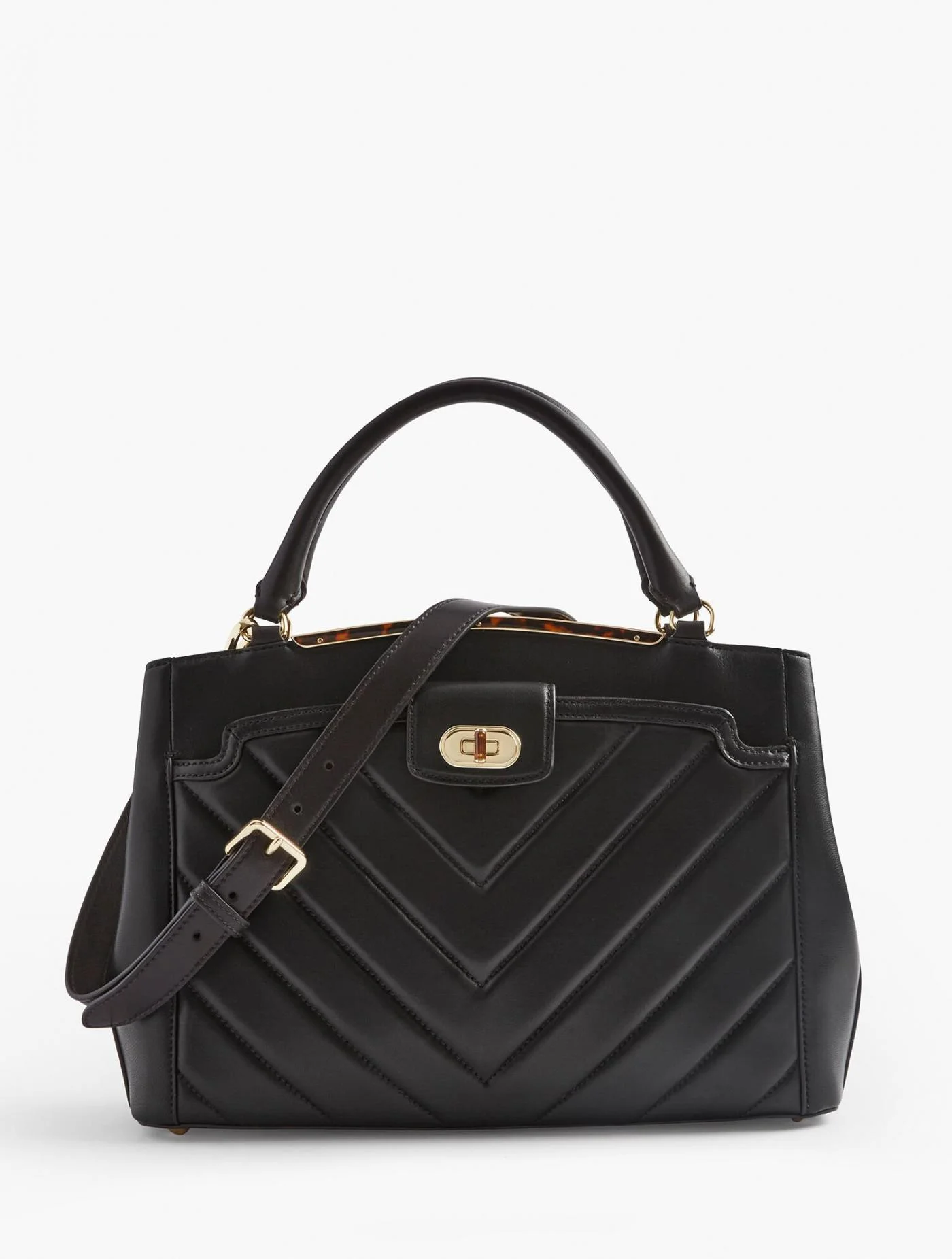 Handbags | Quilted Nappa Leather Tote BLACK &#8211; Talbots Womens