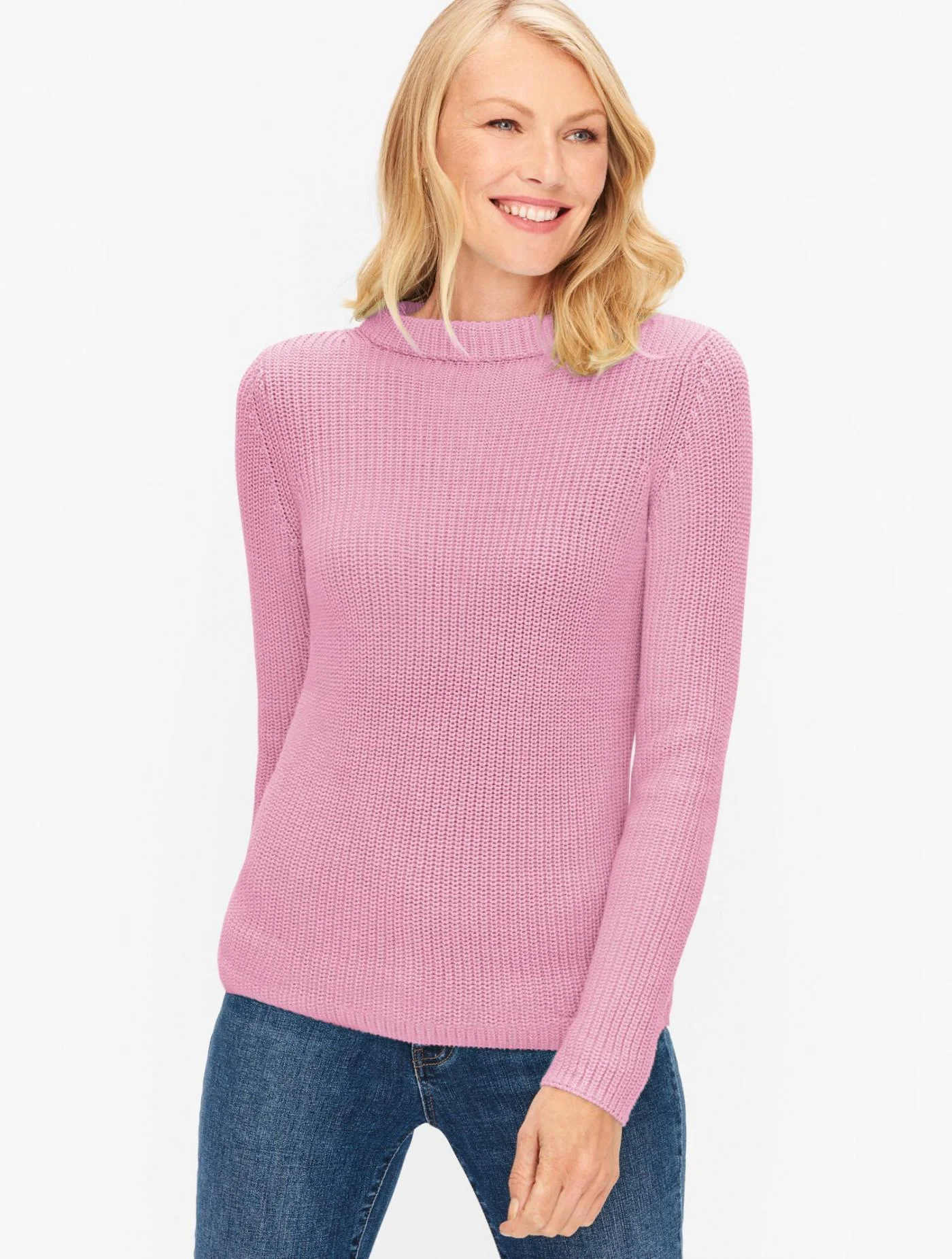 Sweaters | Shaker Stitch Sweater &#8211; Solid ORCHID PETAL &#8211; Talbots Womens