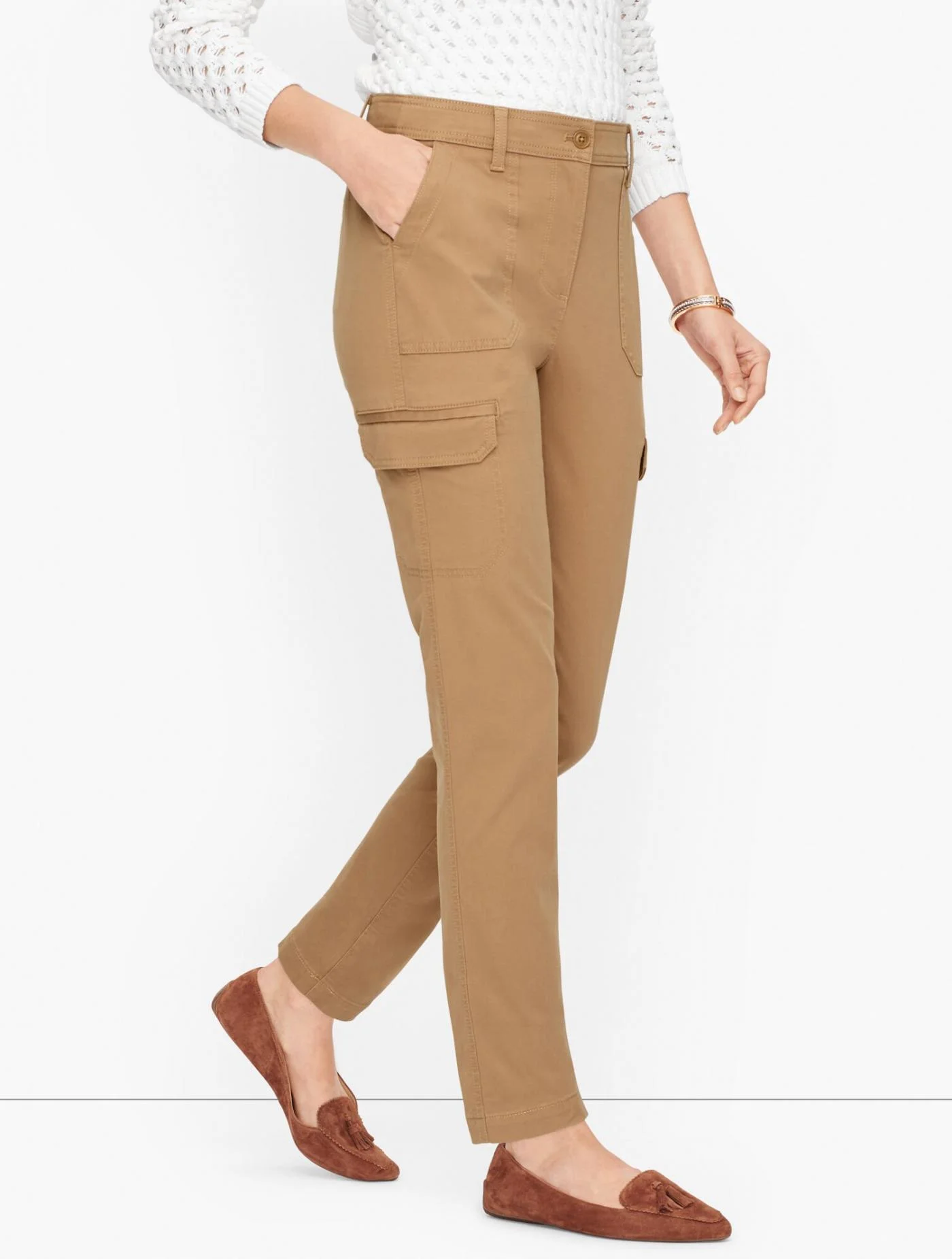 Pants | Twill Slim Leg Cargo Pants CANYON &#8211; Talbots Womens