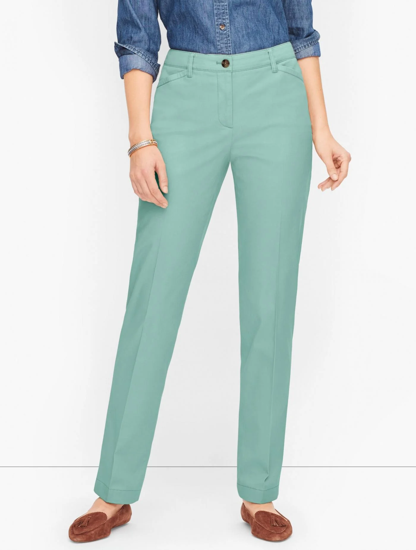 Pants | Stretch Cotton Chinos DUCHESS GREEN &#8211; Talbots Womens