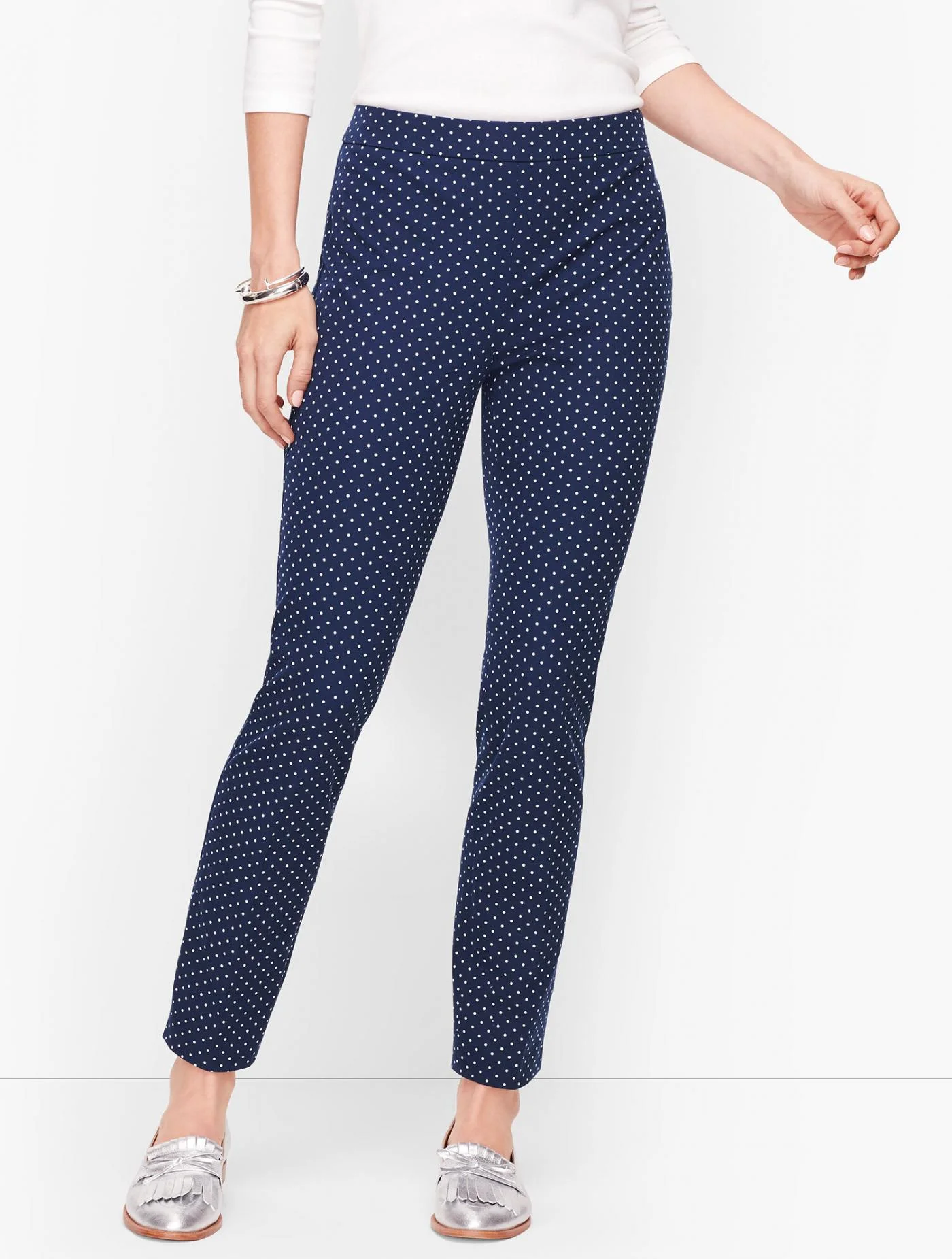 Pants | Talbots Chatham Ankle Pants &#8211; Garden Dot INDIA INK/WHITE &#8211; Talbots Womens