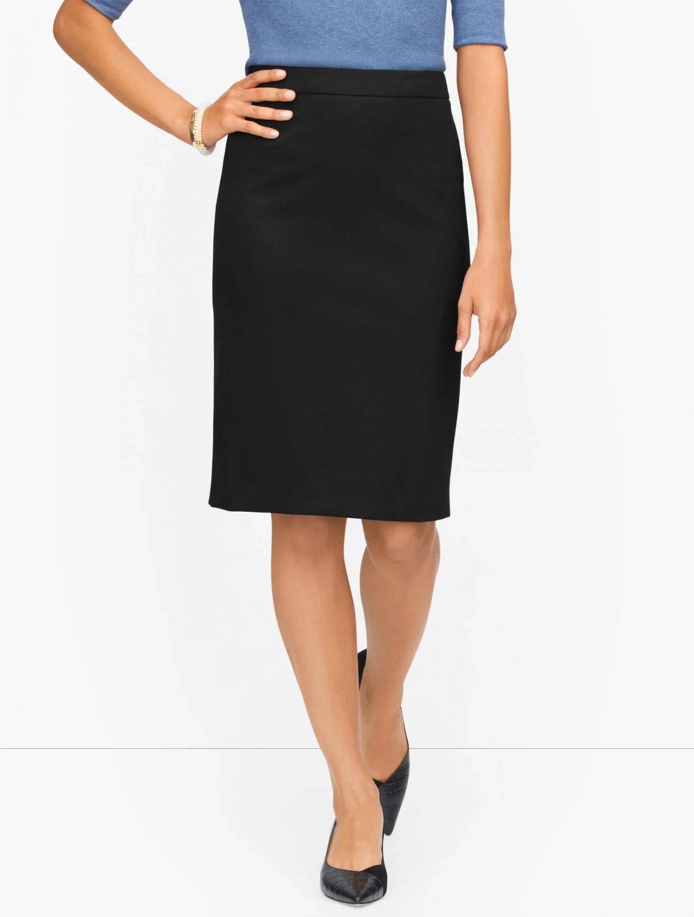 Skirts | Refined Ponte Pencil Skirt BLACK &#8211; Talbots Womens