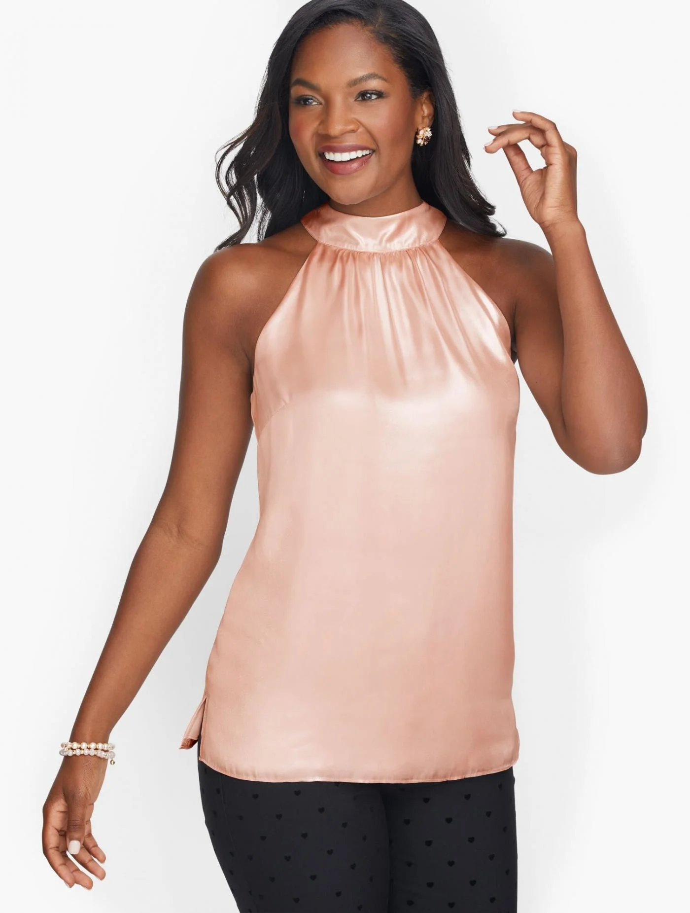 Blouses and Shirts | Halter Back Tie Top DUSTY PINK &#8211; Talbots Womens