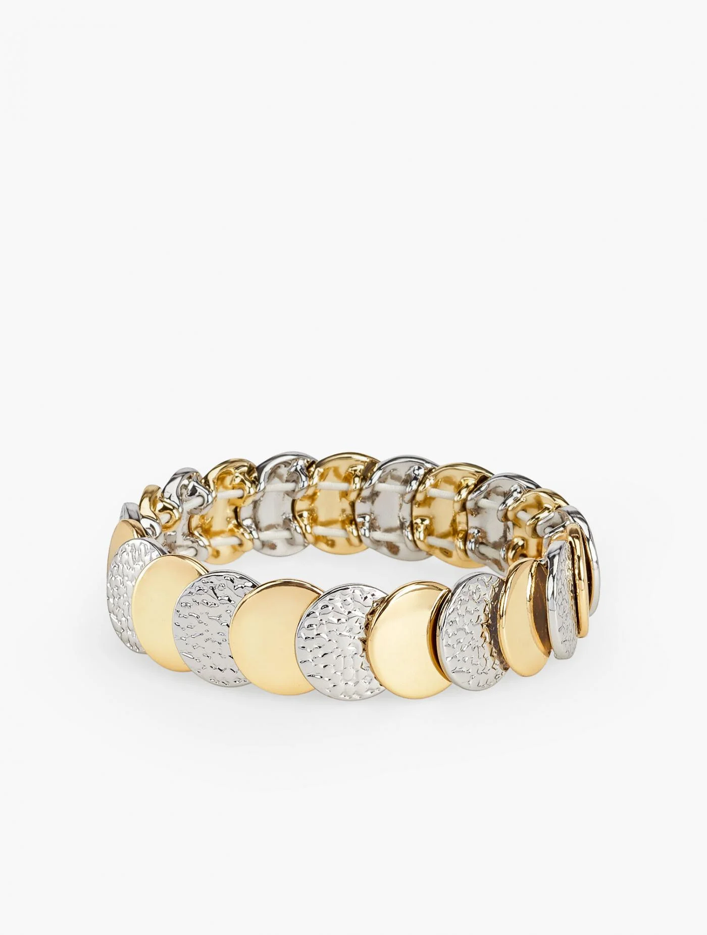 Jewelry | Mixed Texture Stretch Bracelet GOLD/SILVER &#8211; Talbots Womens