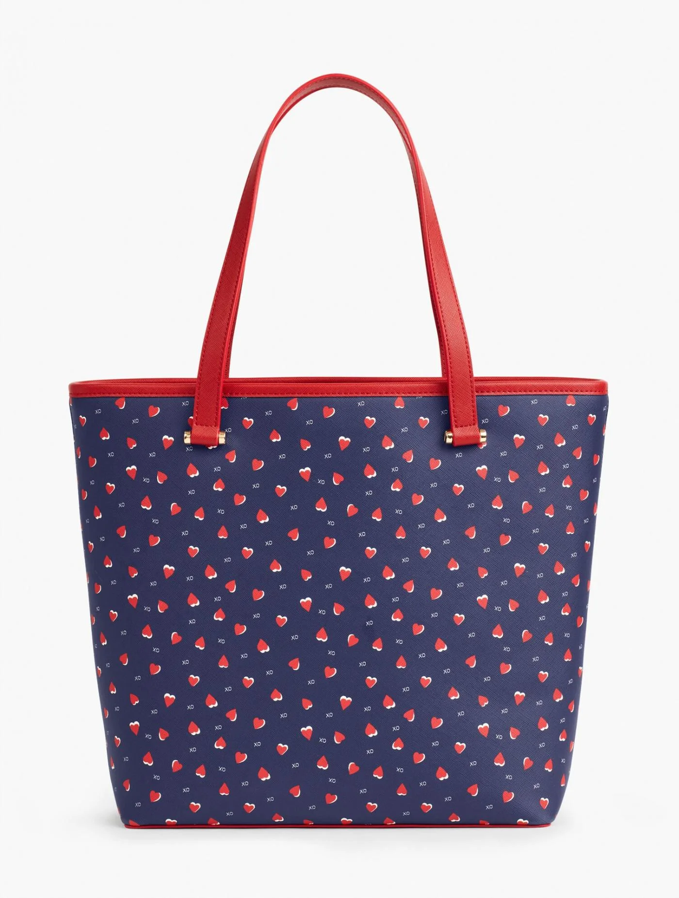 Handbags | Novelty Saffiano Tote Bag -Printed INDIA INK/RED POP &#8211; Talbots Womens