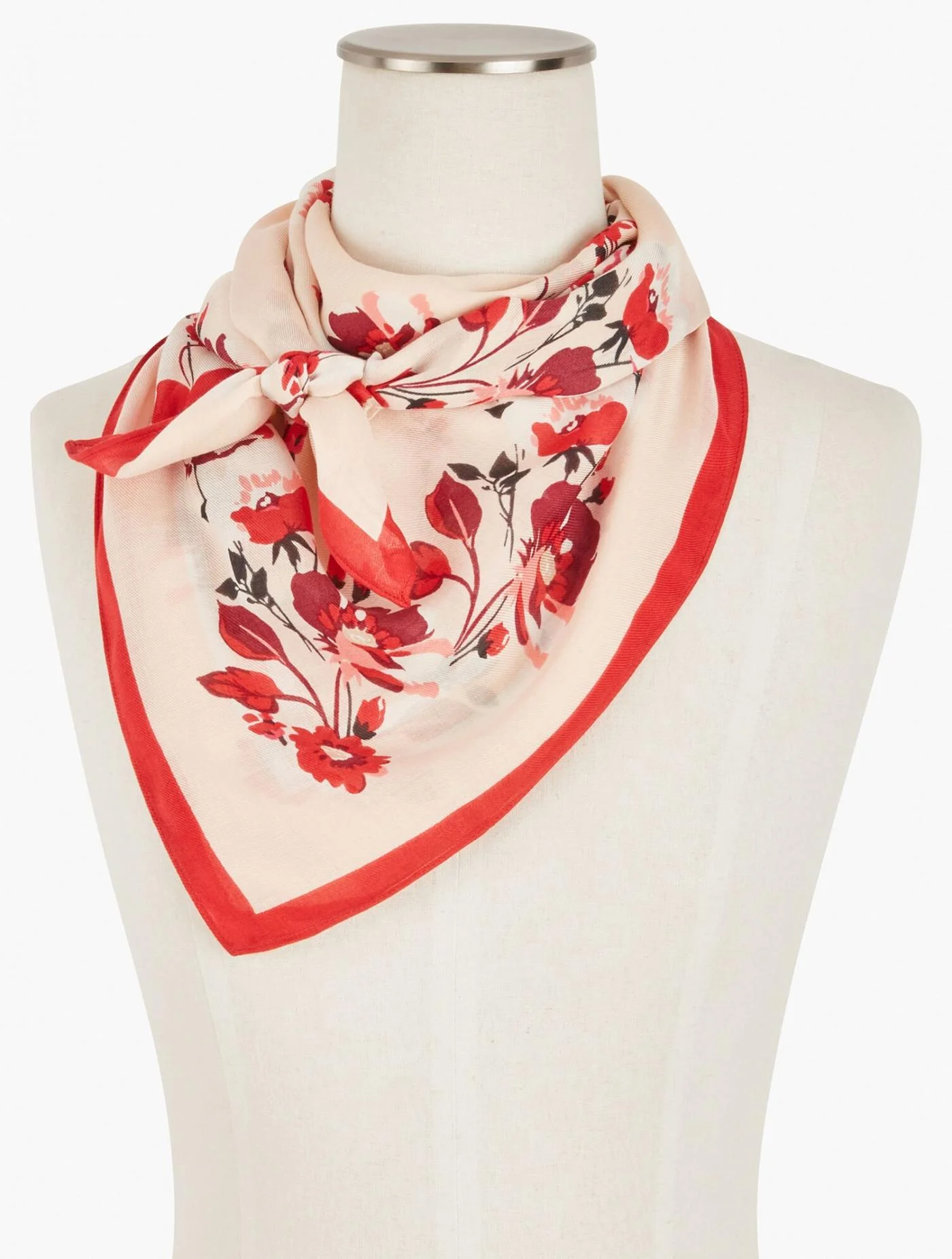 Scarves | Square Breezy Floral Scarf CHAMPAGNE ROSE MULTI &#8211; Talbots Womens