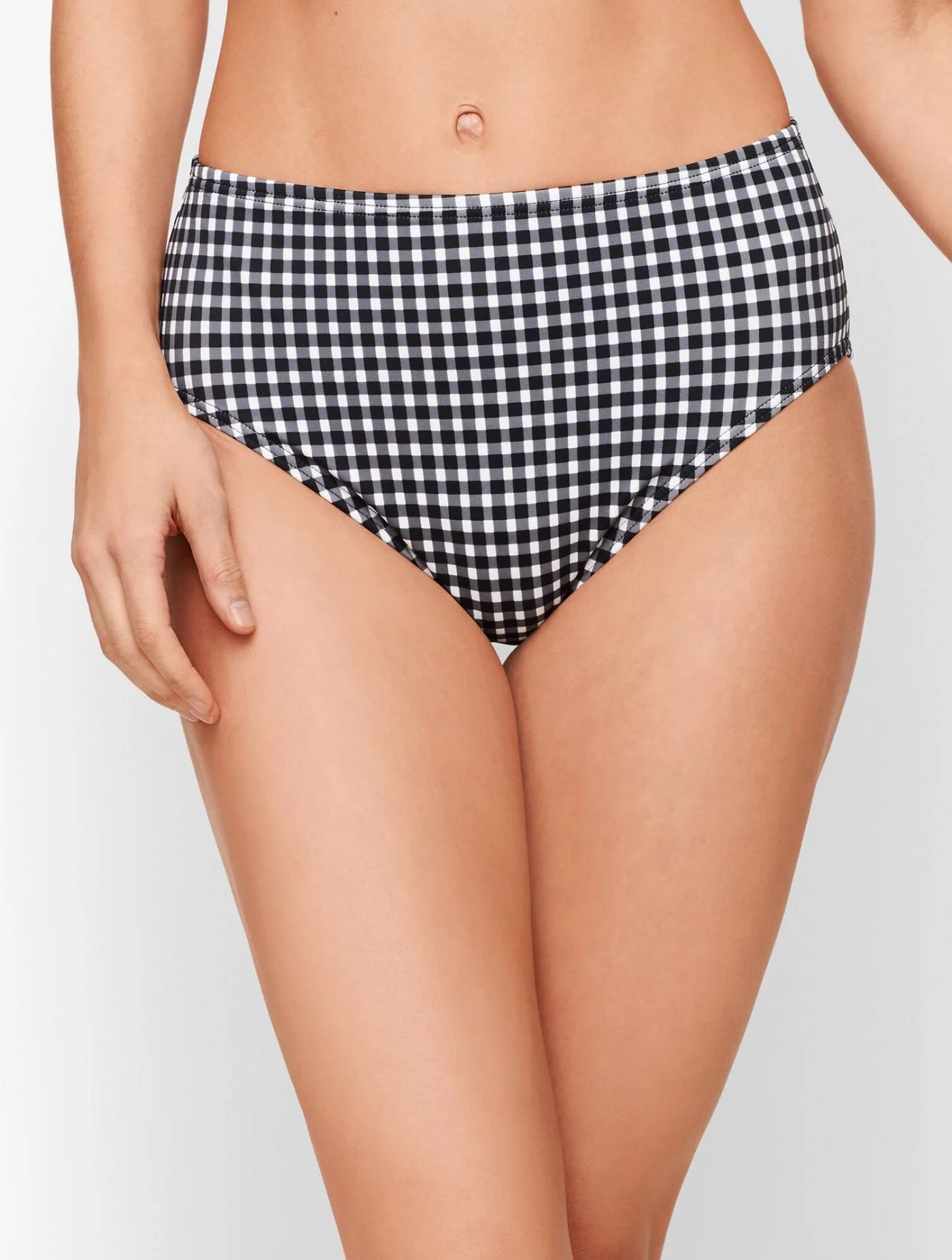 Swimwear | Swim Brief &#8211; Gingham BLACK/WHITE &#8211; Talbots Womens