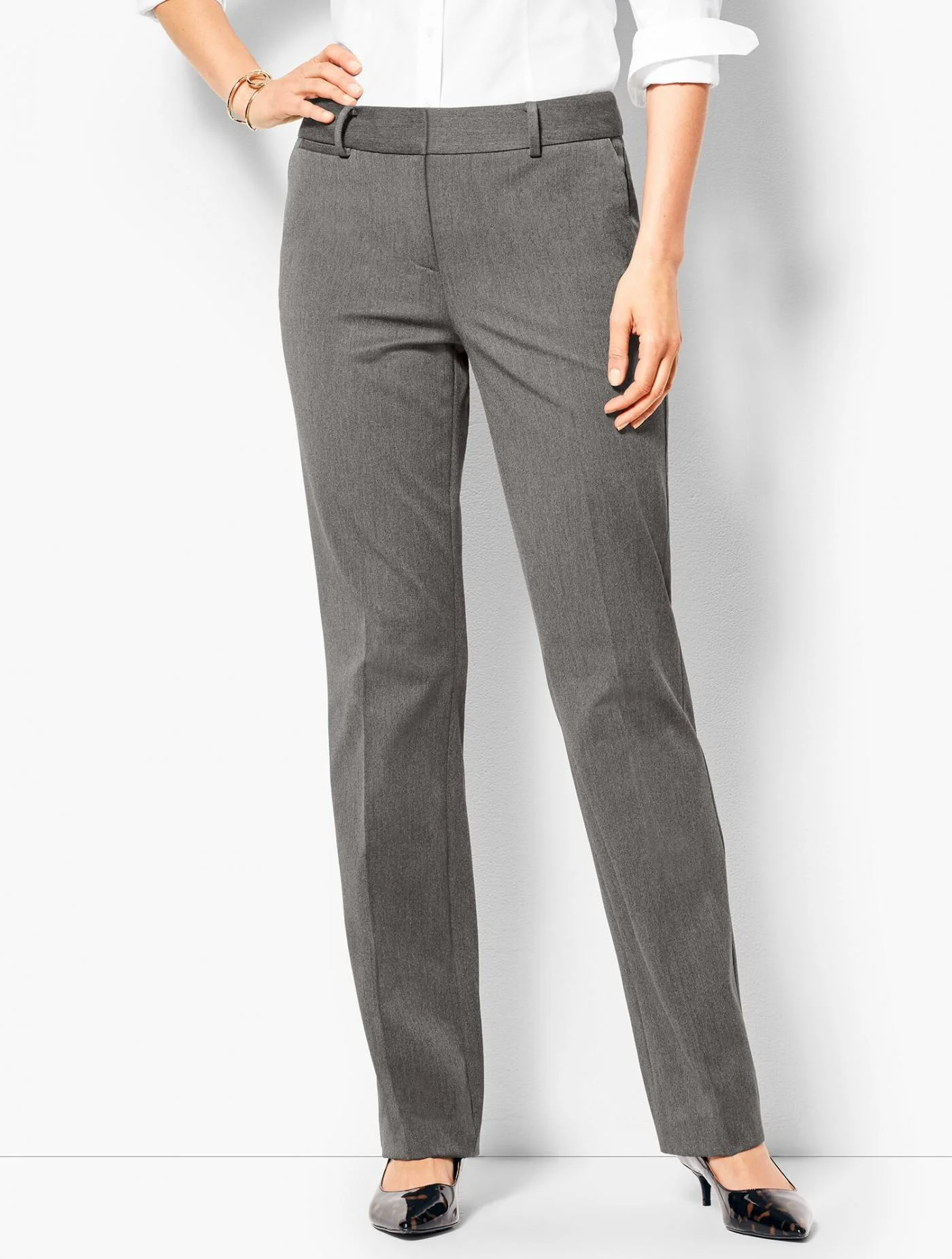 Pants | Refined Bi-Stretch Barely Boot Pants CHARCOAL GREY HEATHER &#8211; Talbots Womens