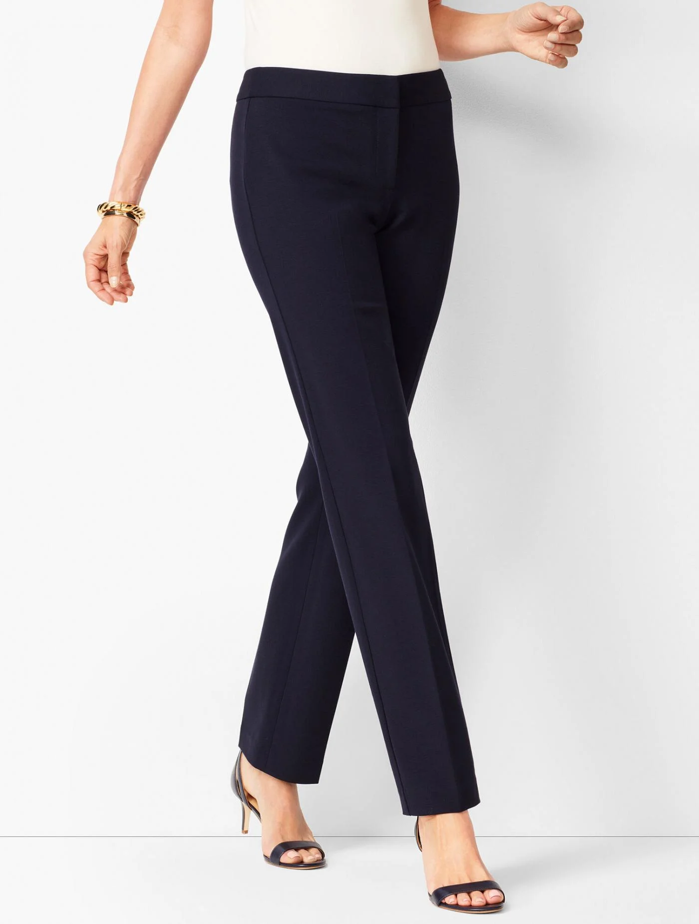 Pants | Italian Luxe Knit Straight-Leg Pants NAVY &#8211; Talbots Womens