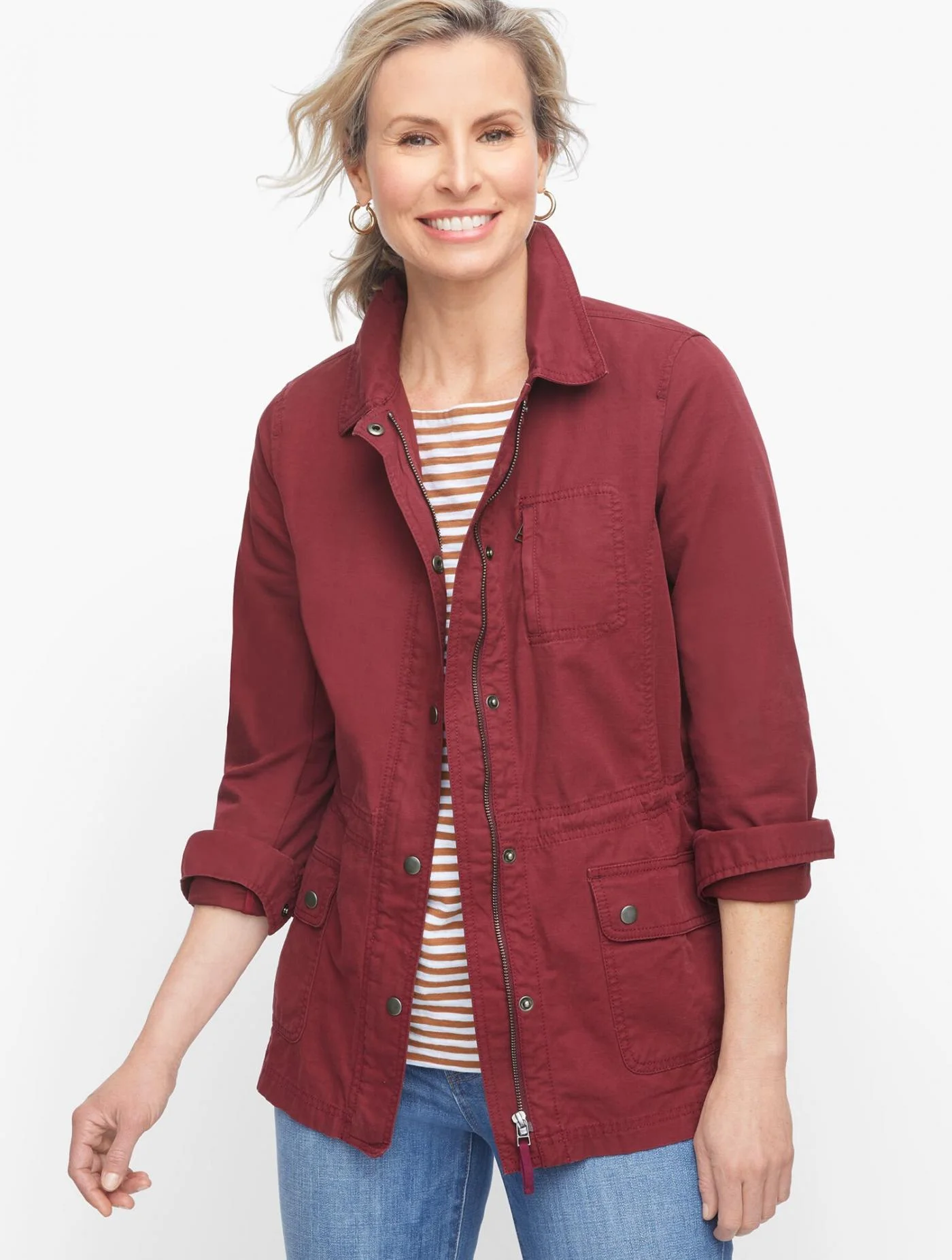 Jackets and Outerwear | Safari Jacket &#8211; Twill SHIRAZ &#8211; Talbots Womens