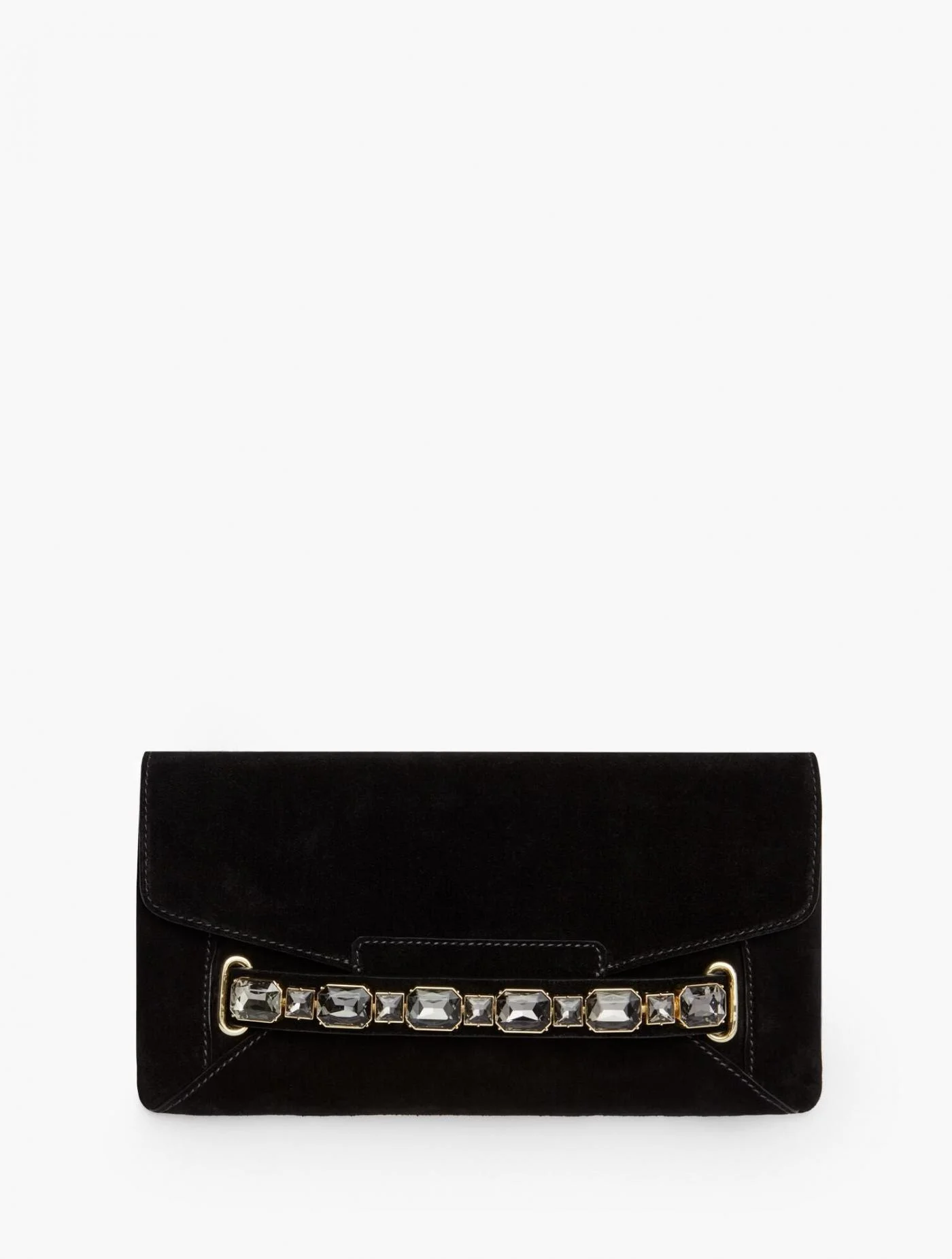 Handbags | Suede Gemstone Clutch BLACK &#8211; Talbots Womens