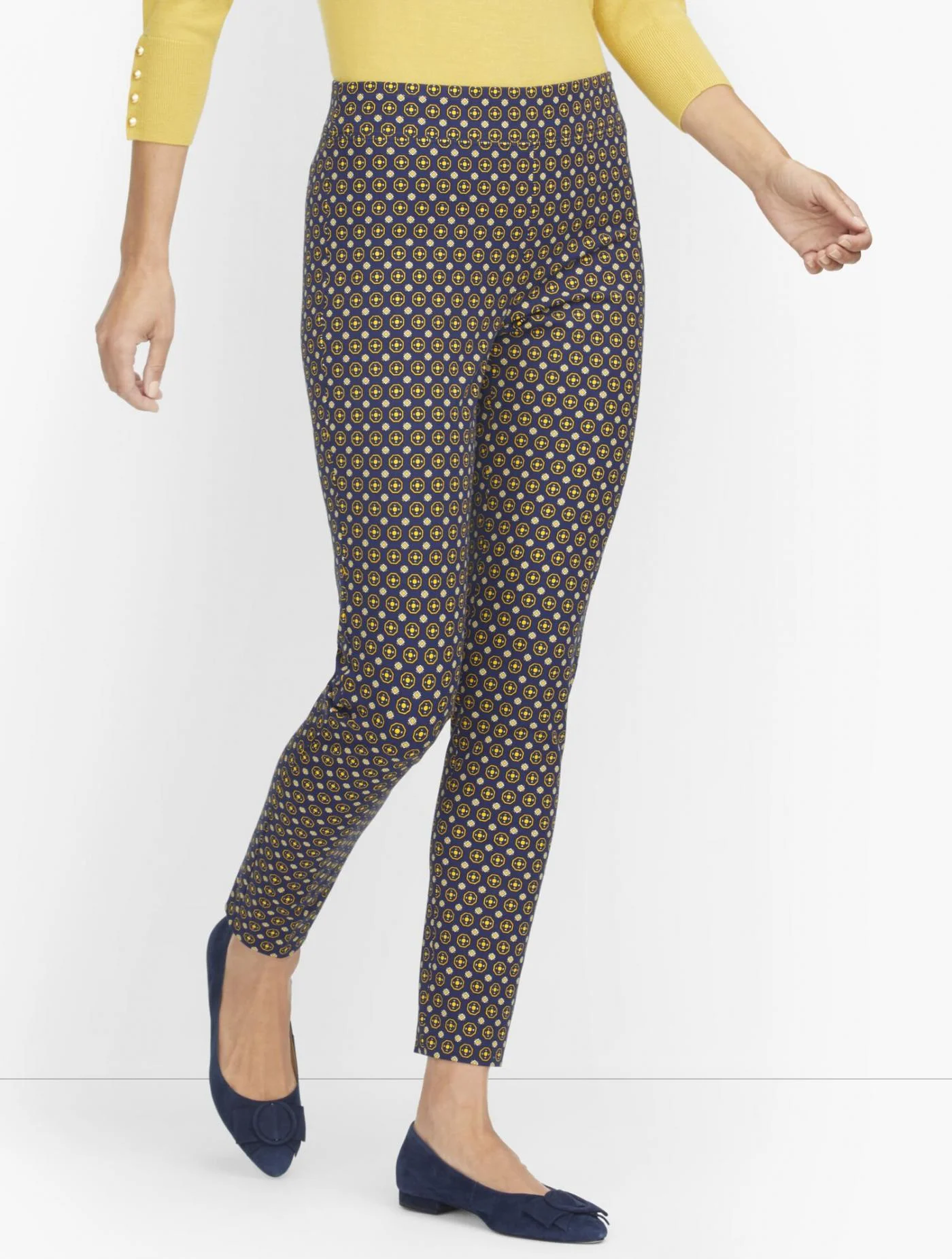 Pants | Talbots Essex Ankle Pants &#8211; Geo Hearts GOLDEN APRICOT &#8211; Talbots Womens